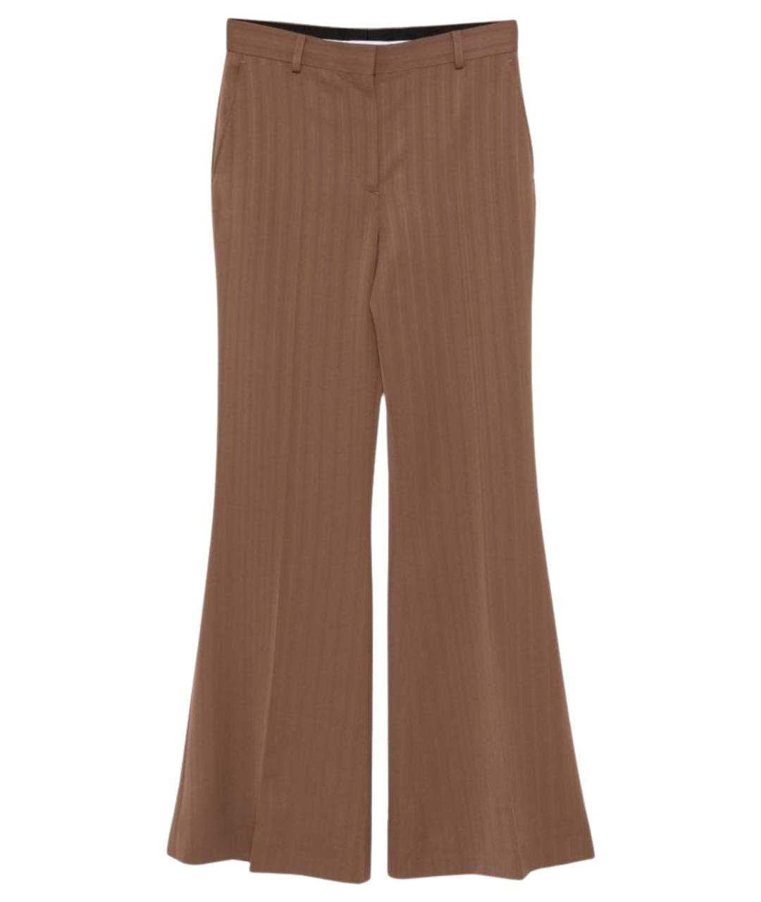 STELLA MCCARTNEY Коричневые шерстяные брюки широкие, фото 1
