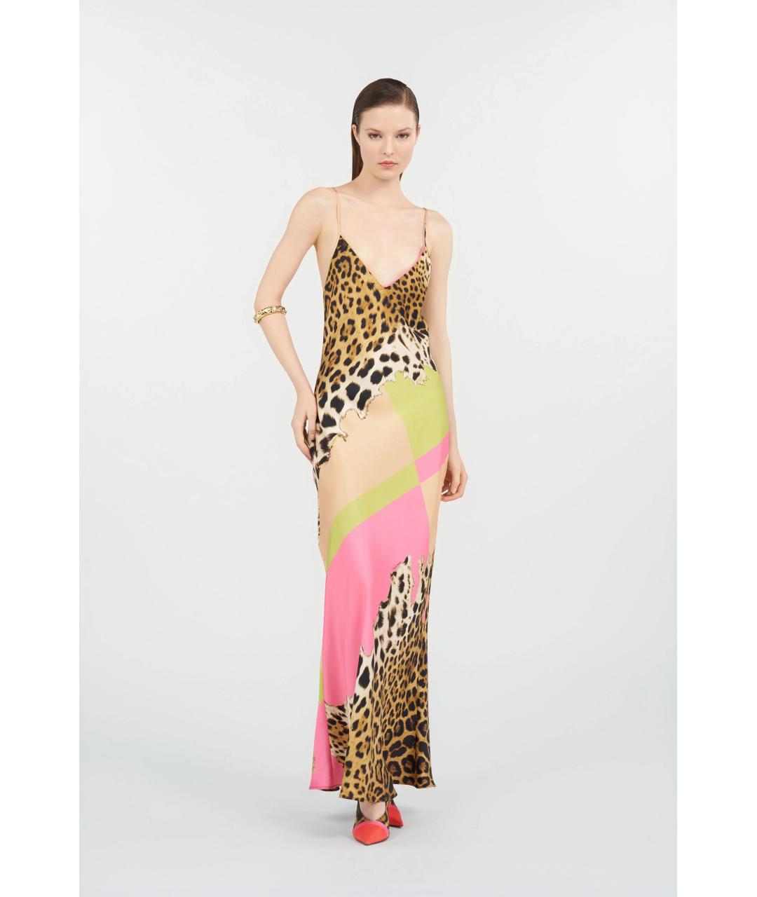 ROBERTO CAVALLI Зеленые вечернее платье, фото 3