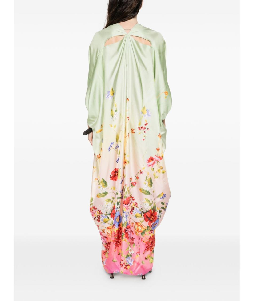 ROBERTO CAVALLI Зеленые шелковое платье, фото 5