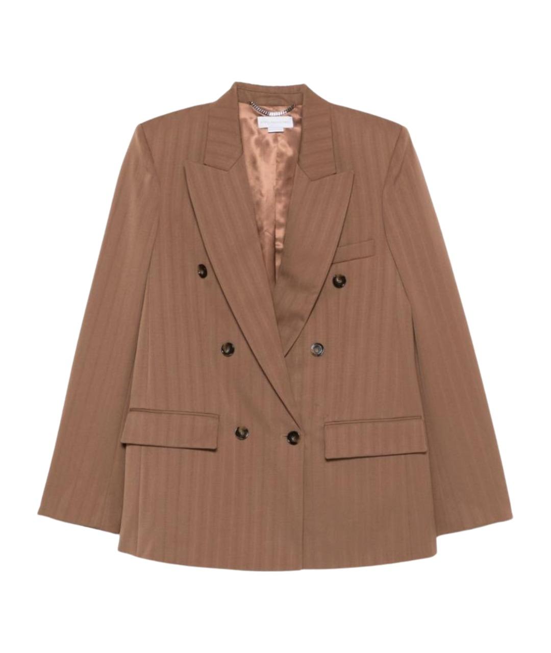 STELLA MCCARTNEY Коричневый вискозный жакет/пиджак, фото 1