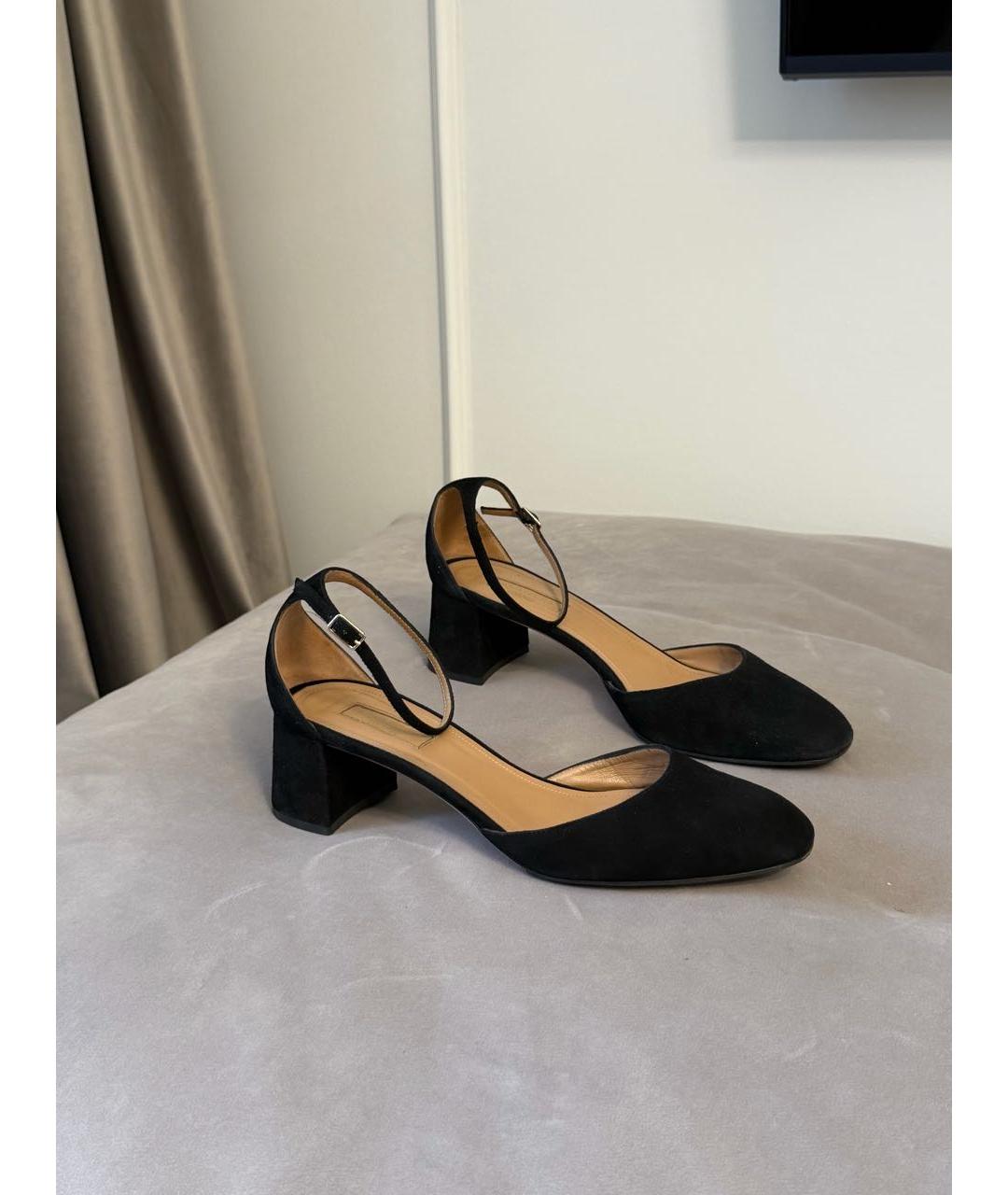 AQUAZZURA Черные замшевые босоножки, фото 2