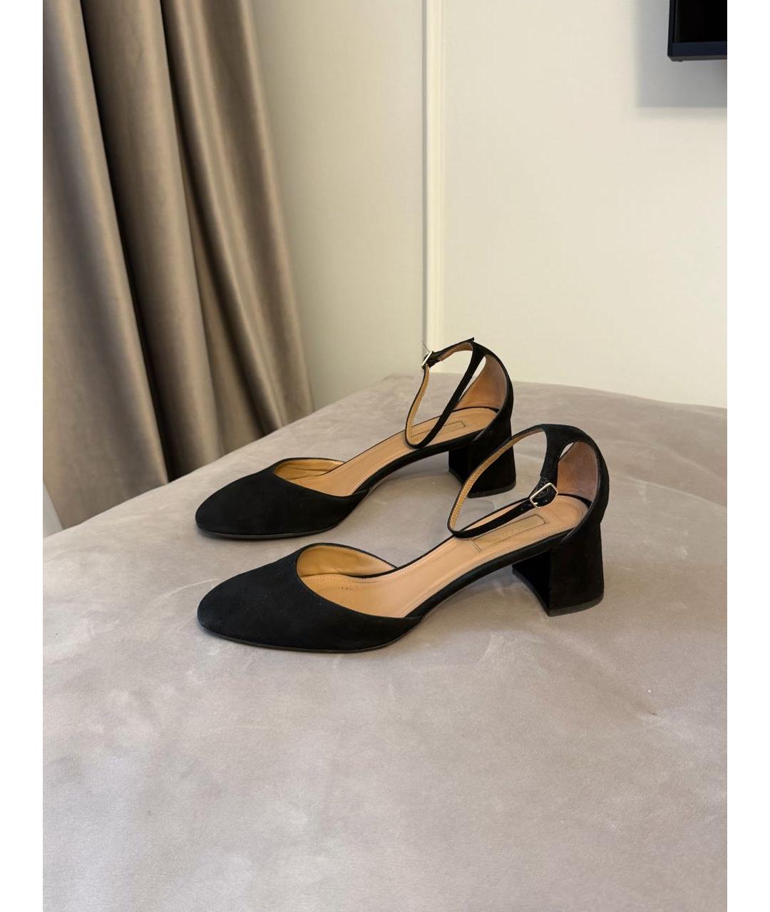 AQUAZZURA Черные замшевые босоножки, фото 3