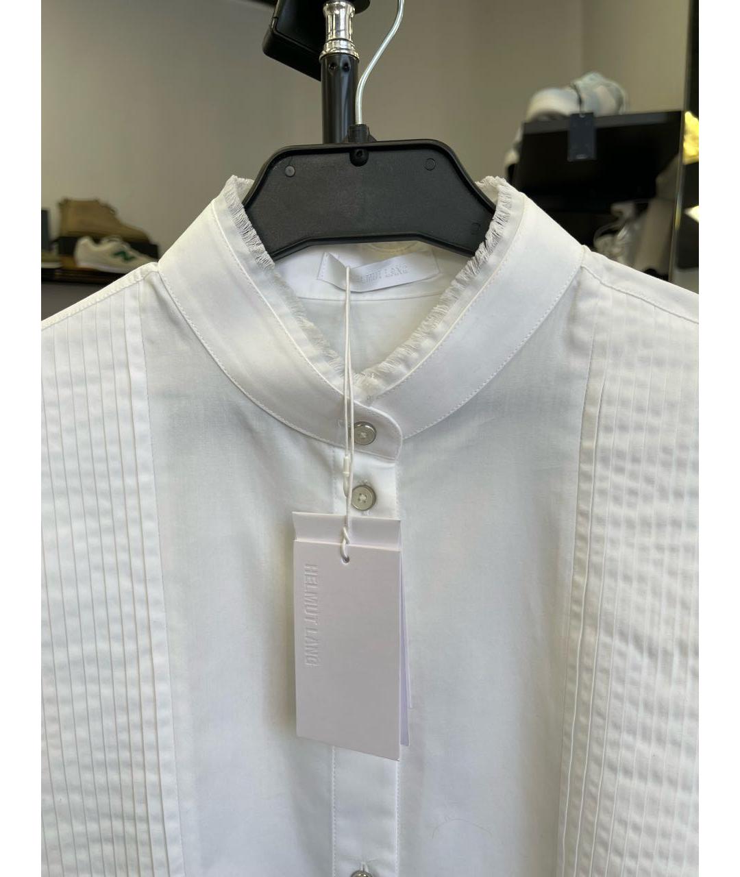 HELMUT LANG Белая хлопковая рубашка, фото 7