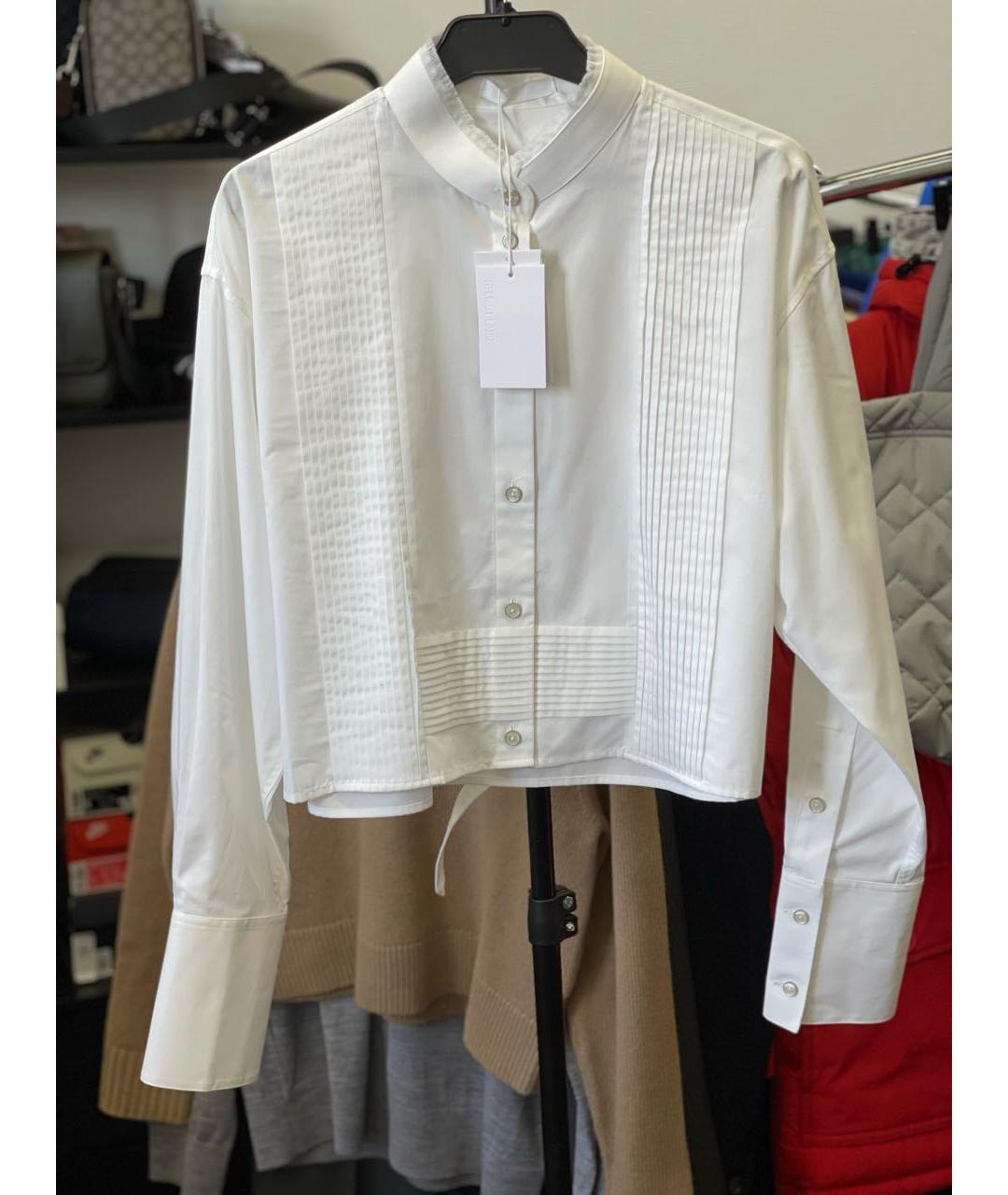 HELMUT LANG Белая хлопковая рубашка, фото 2