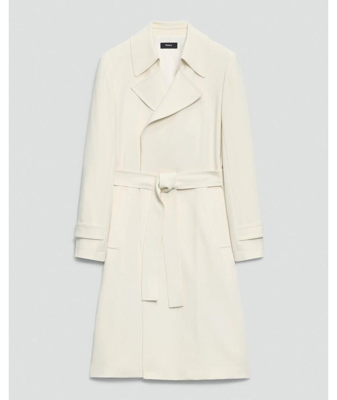 THEORY Бежевый ацетатный тренч/плащ, фото 9