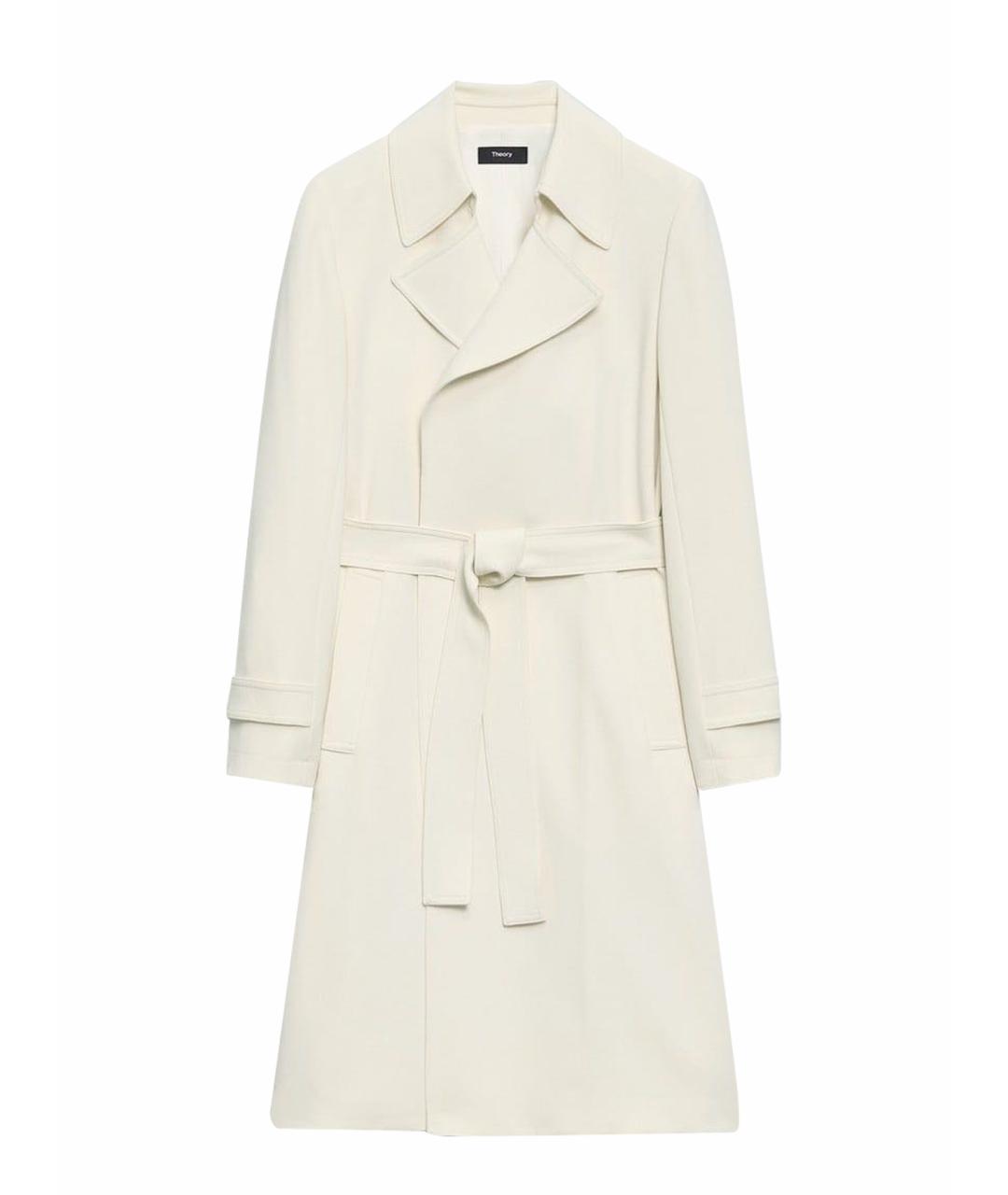 THEORY Бежевый ацетатный тренч/плащ, фото 1