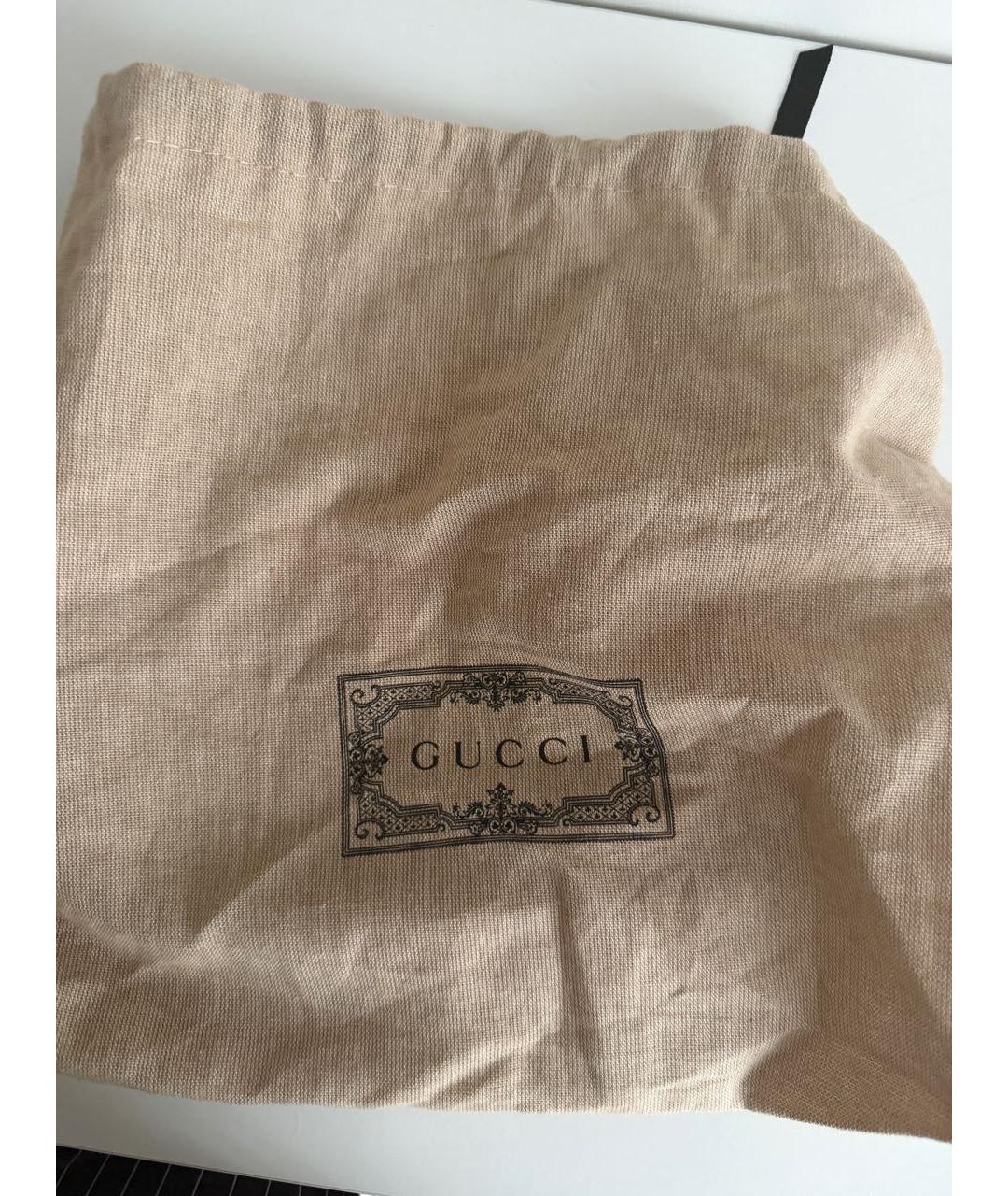 GUCCI Коричневая кожаная сумка с короткими ручками, фото 5