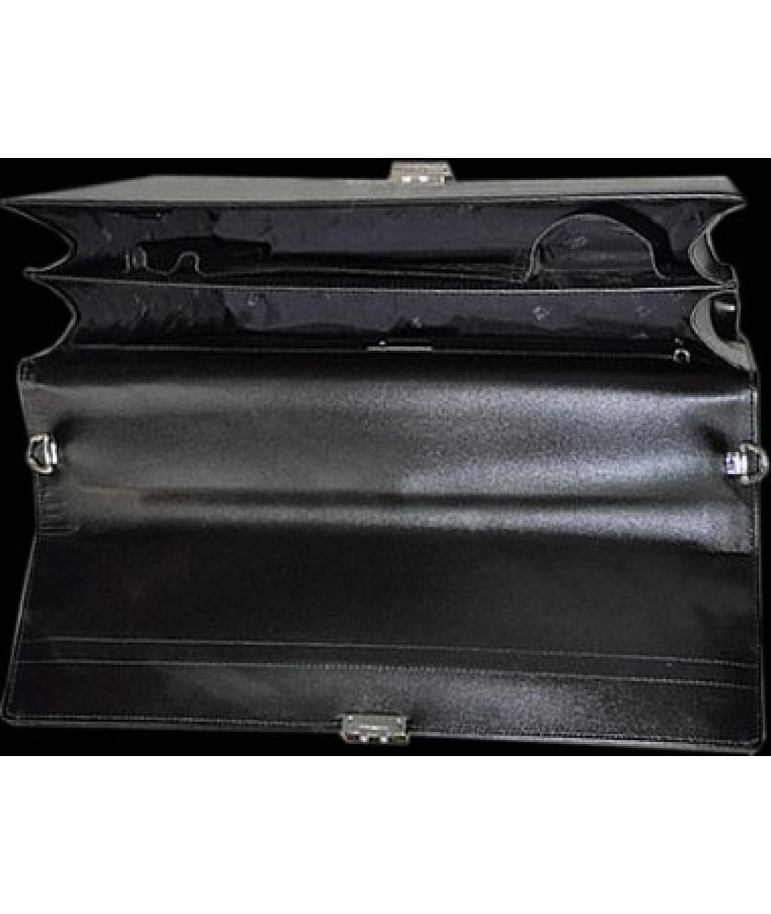 MONTBLANC Черный кожаный портфель, фото 3