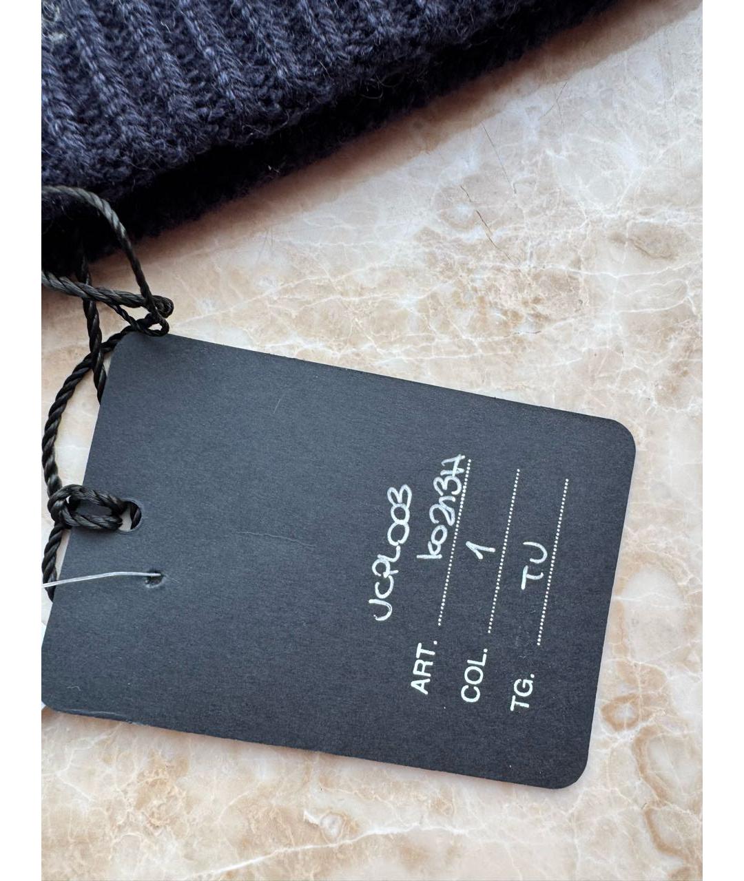 KITON Темно-синяя кашемировая шапка, фото 7