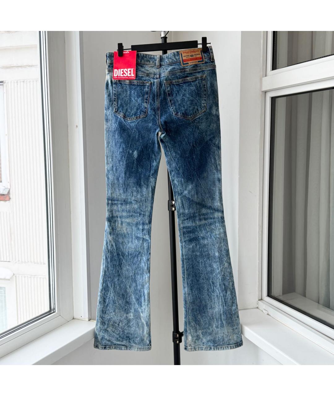 DIESEL Голубые хлопковые джинсы клеш, фото 2