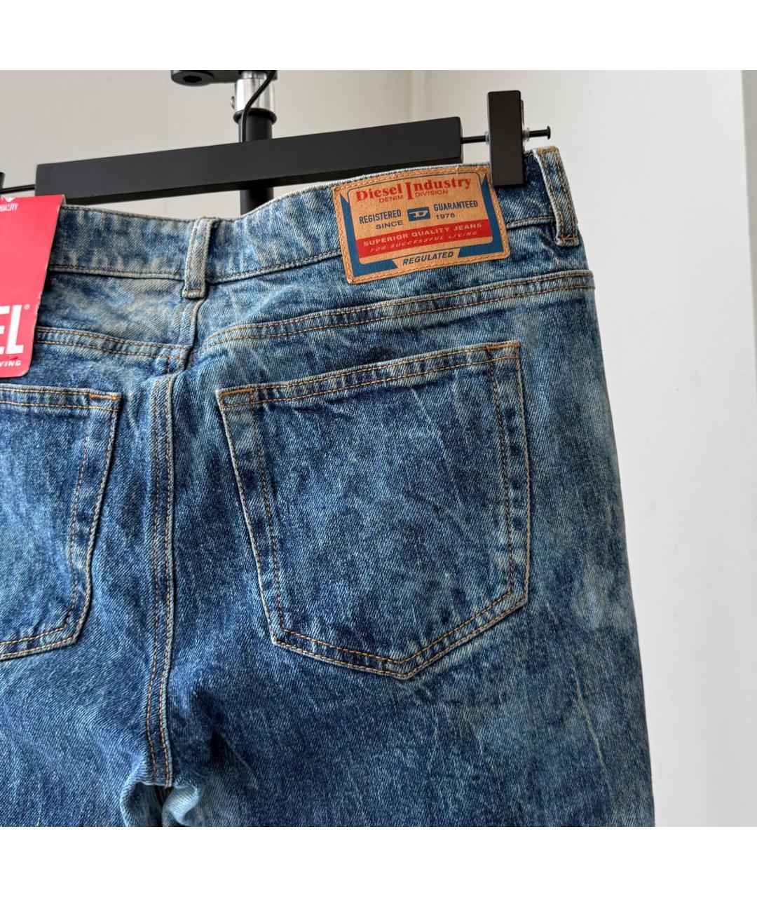 DIESEL Голубые хлопковые джинсы клеш, фото 6