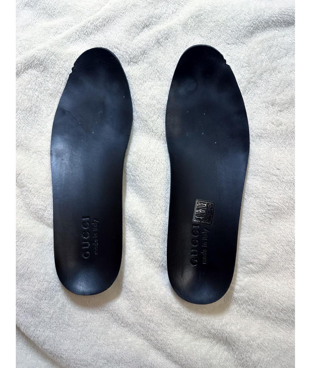 GUCCI Черные низкие кроссовки / кеды, фото 4