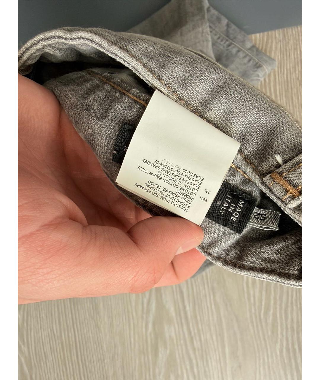 DSQUARED2 Серые хлопко-эластановые джинсы скинни, фото 6