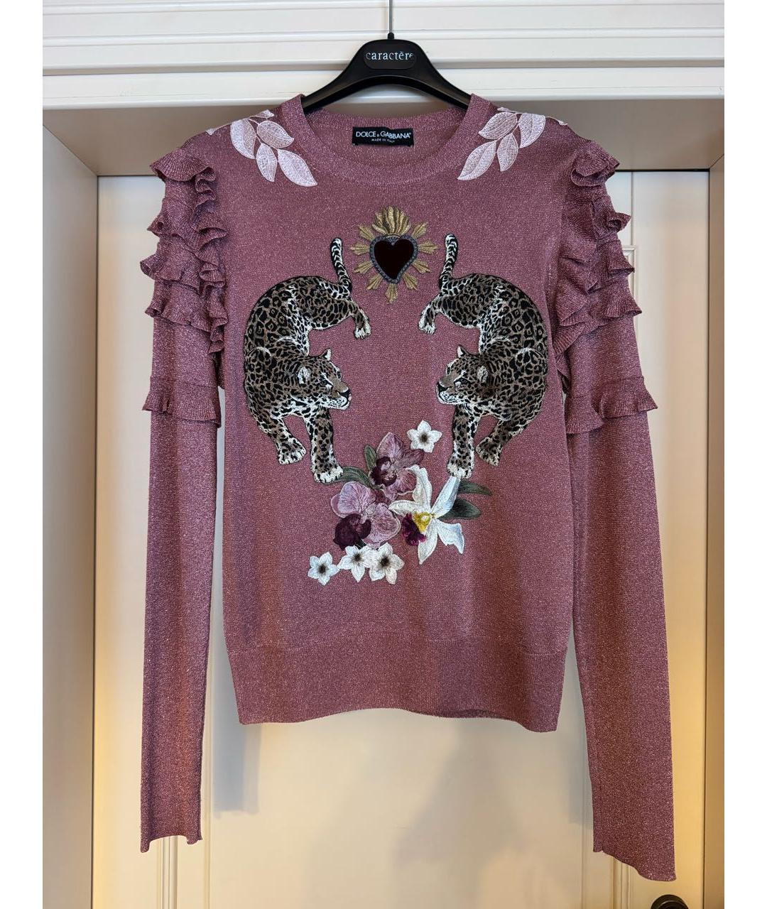 DOLCE&GABBANA Розовый джемпер / свитер, фото 8