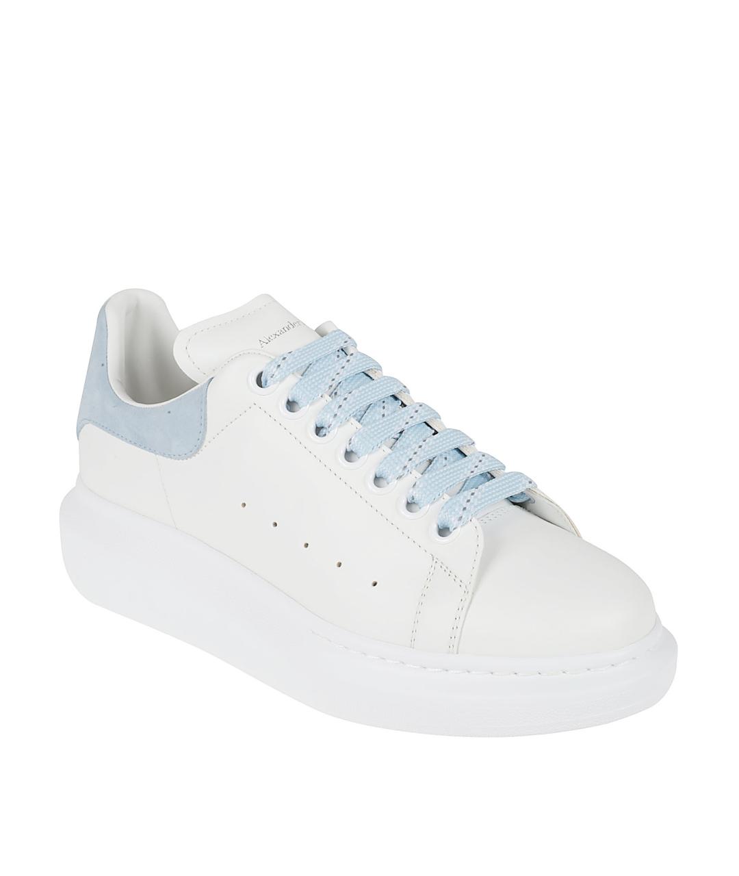 ALEXANDER MCQUEEN Белые кожаные кроссовки, фото 1