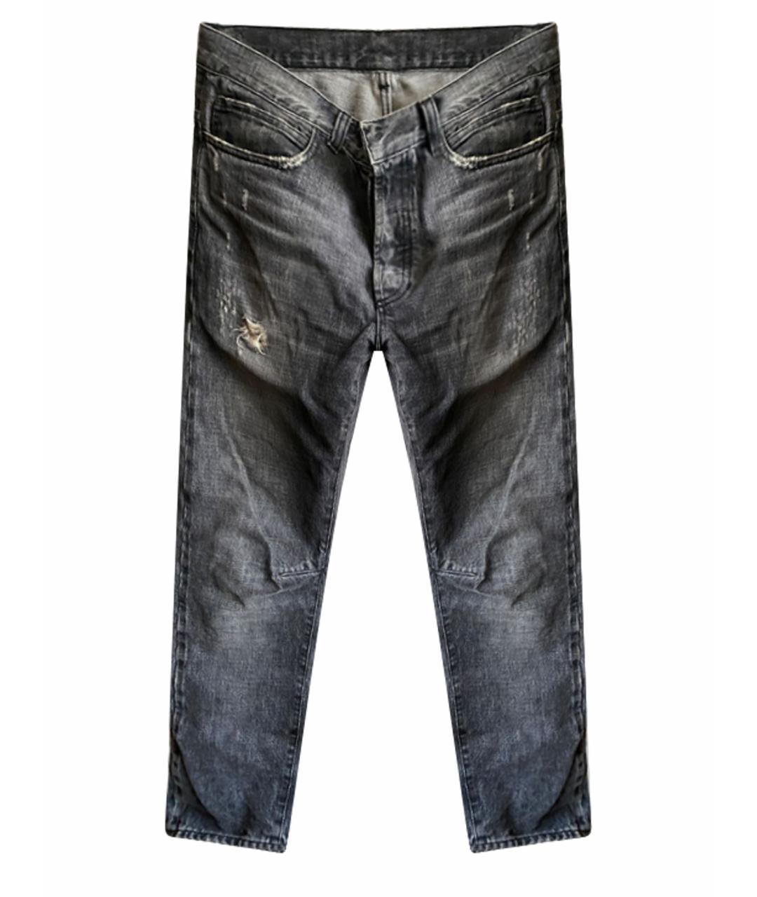 BALMAIN Серые хлопковые прямые джинсы, фото 1