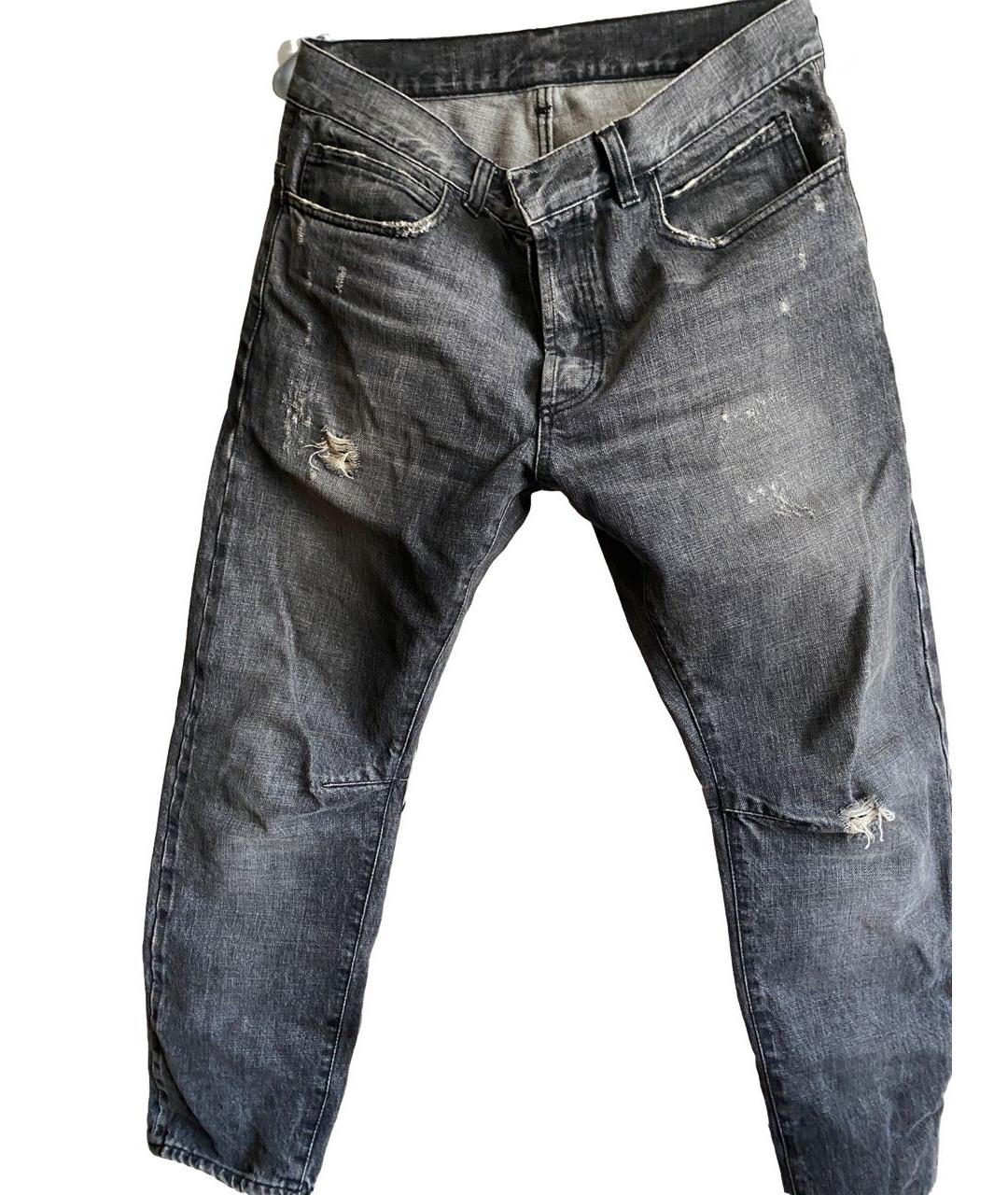 BALMAIN Серые хлопковые прямые джинсы, фото 5