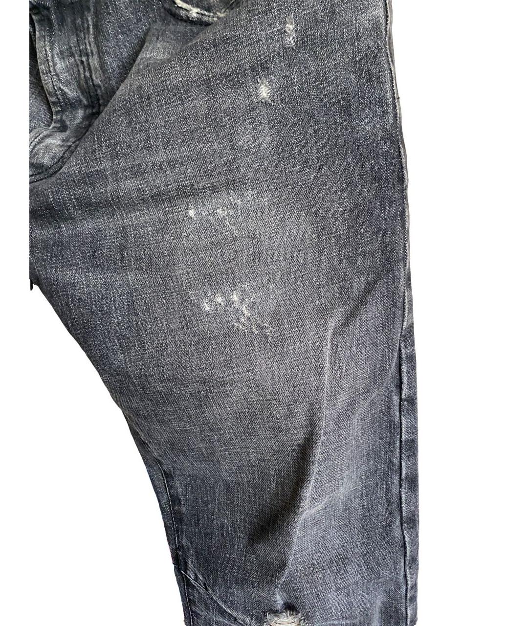 BALMAIN Серые хлопковые прямые джинсы, фото 3