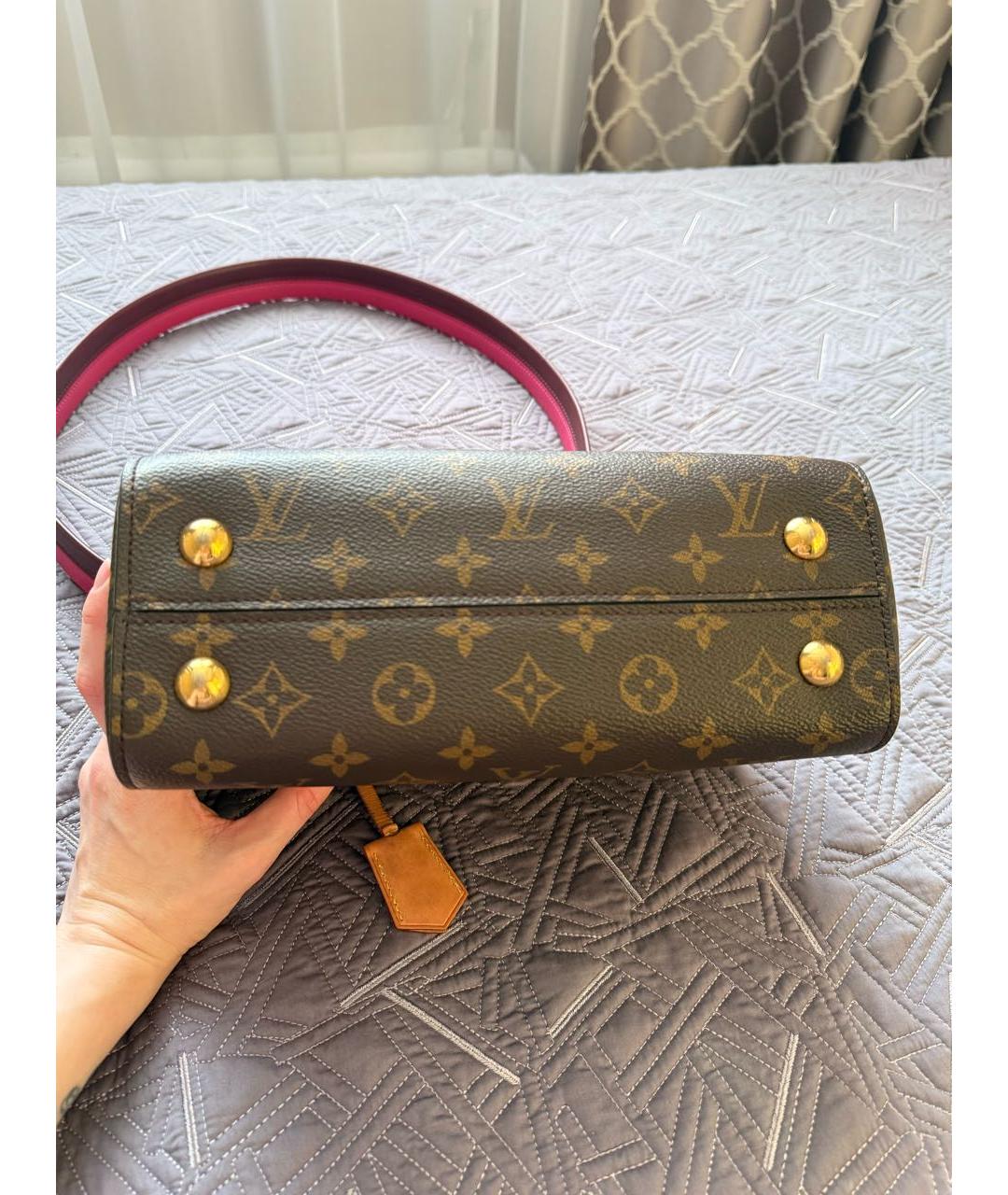 LOUIS VUITTON Коричневая сумка с короткими ручками, фото 5