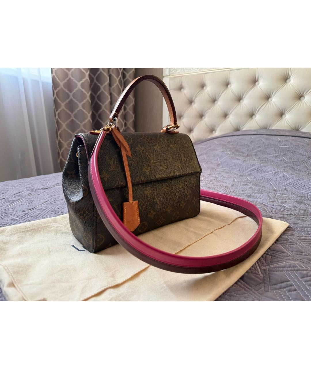 LOUIS VUITTON Коричневая сумка с короткими ручками, фото 2