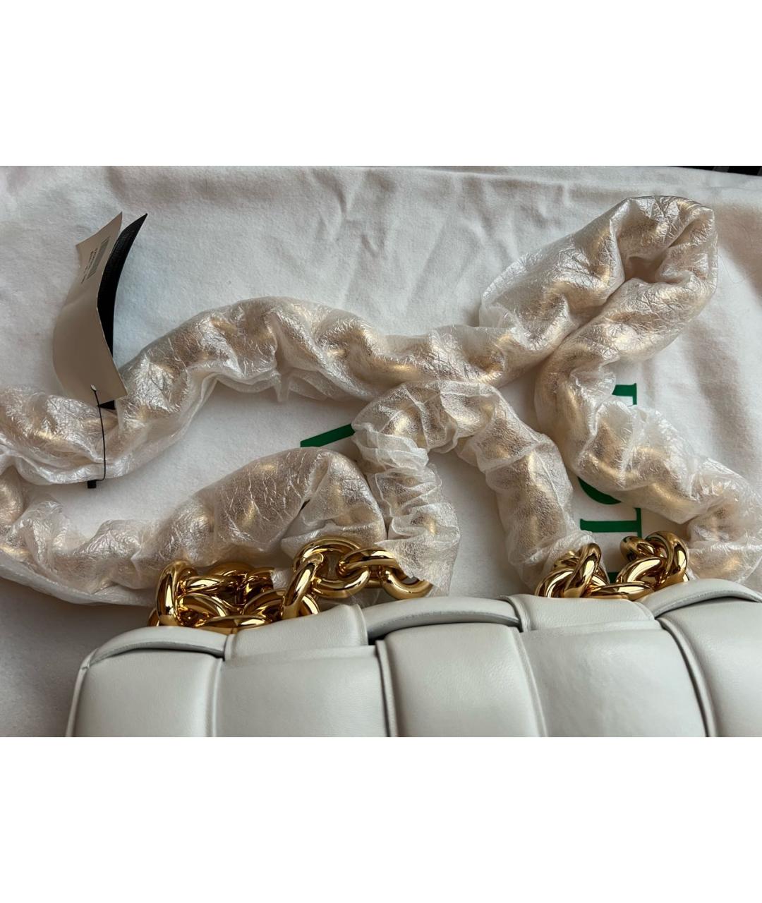 BOTTEGA VENETA Бежевая кожаная сумка через плечо, фото 8