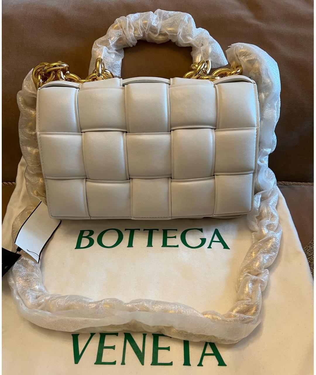 BOTTEGA VENETA Бежевая кожаная сумка через плечо, фото 9