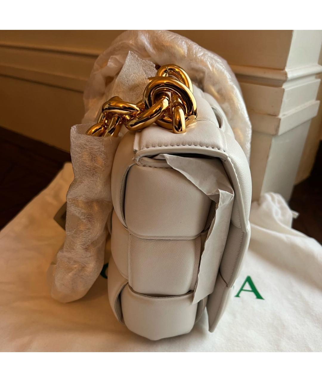 BOTTEGA VENETA Бежевая кожаная сумка через плечо, фото 2