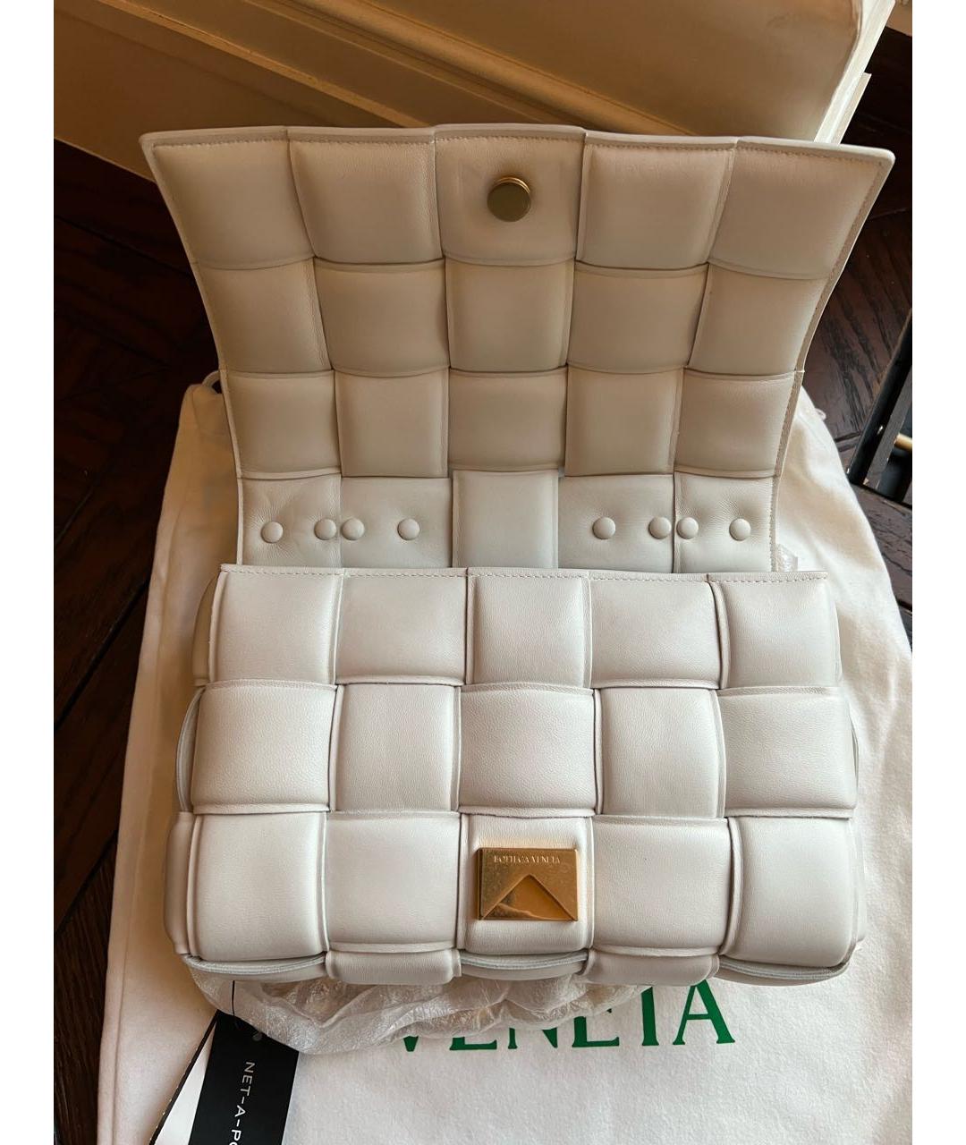 BOTTEGA VENETA Бежевая кожаная сумка через плечо, фото 7