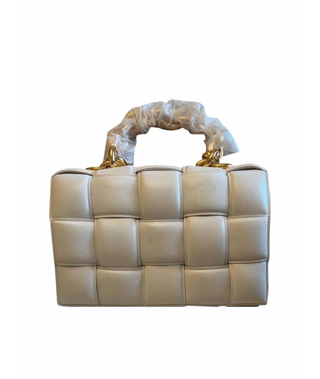 BOTTEGA VENETA Бежевая кожаная сумка через плечо, фото 1