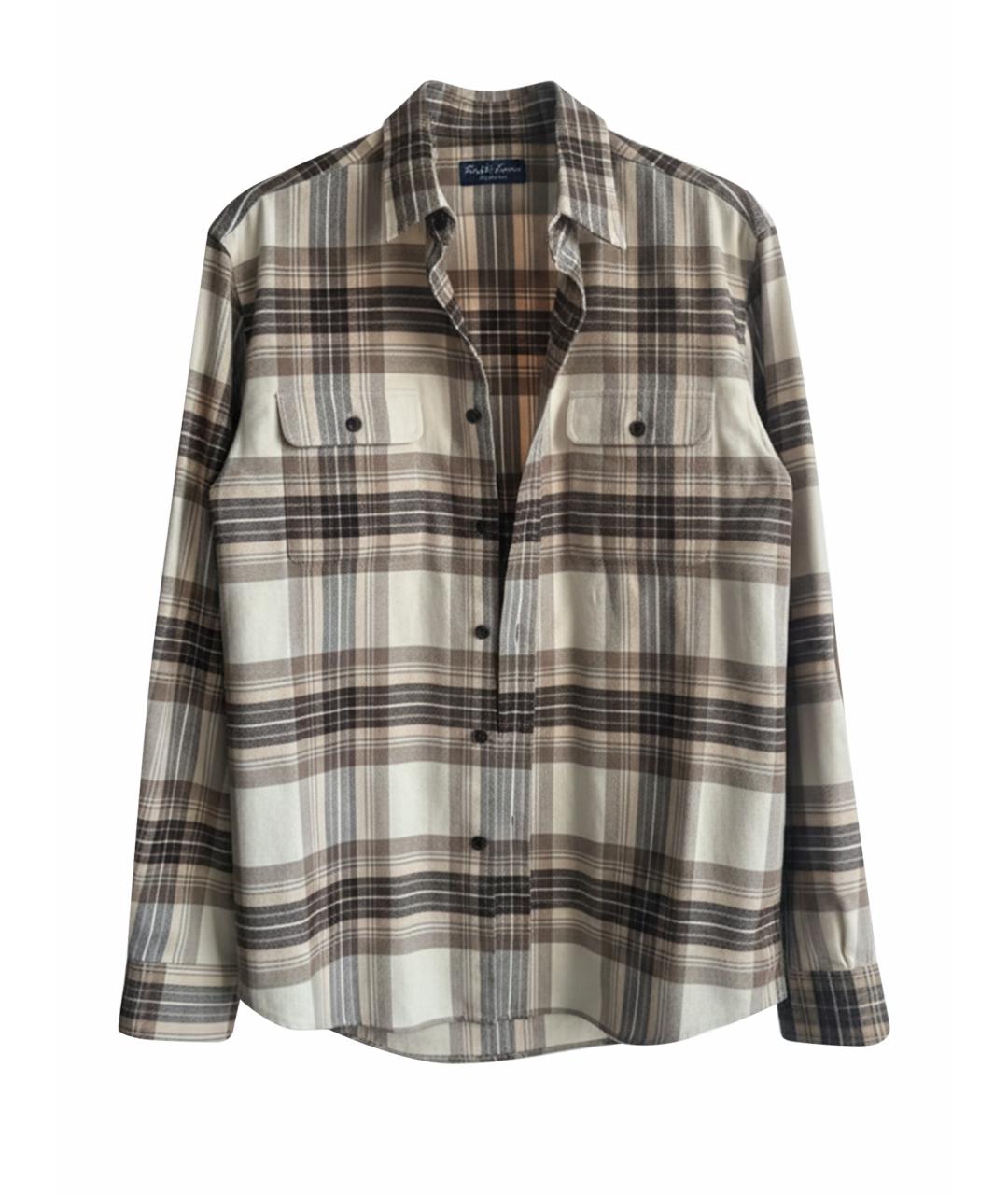 RALPH LAUREN Бежевая хлопковая классическая рубашка, фото 1