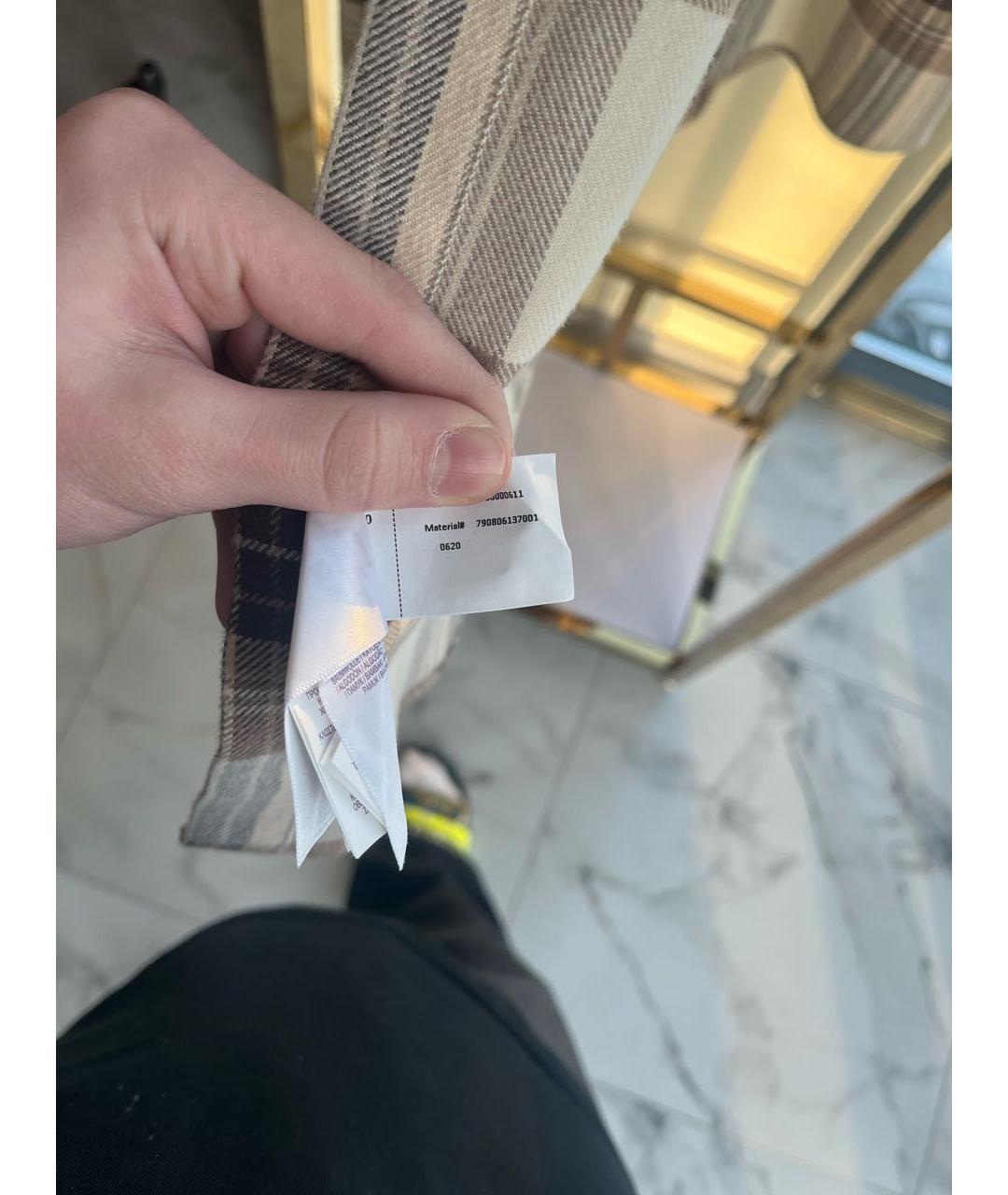 RALPH LAUREN Бежевая хлопковая классическая рубашка, фото 4