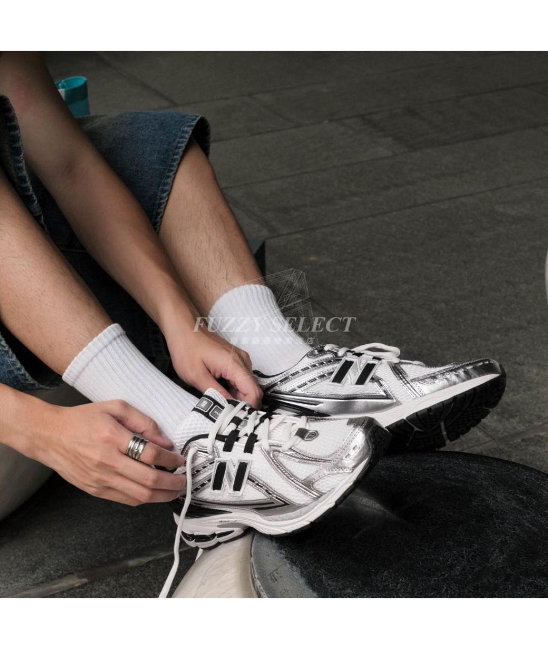 NEW BALANCE Белые текстильные кроссовки, фото 4