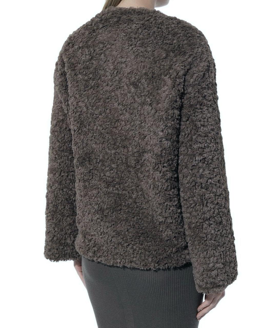 ANTONELLI FIRENZE Серая полиэстеровая шуба, фото 2