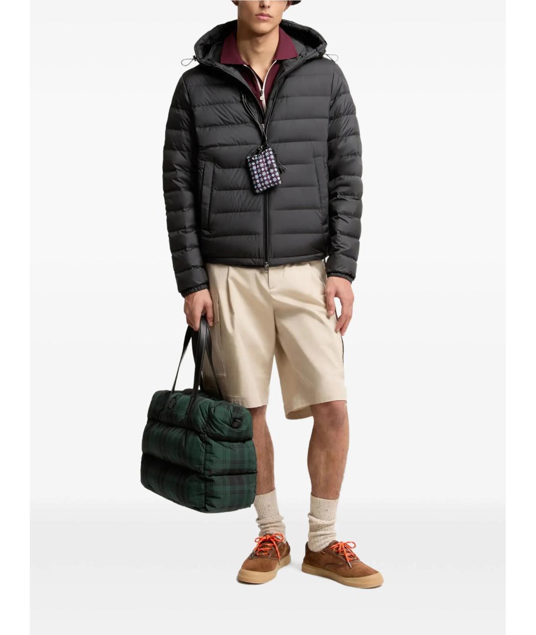 MONCLER Черная полиэстеровая куртка, фото 2