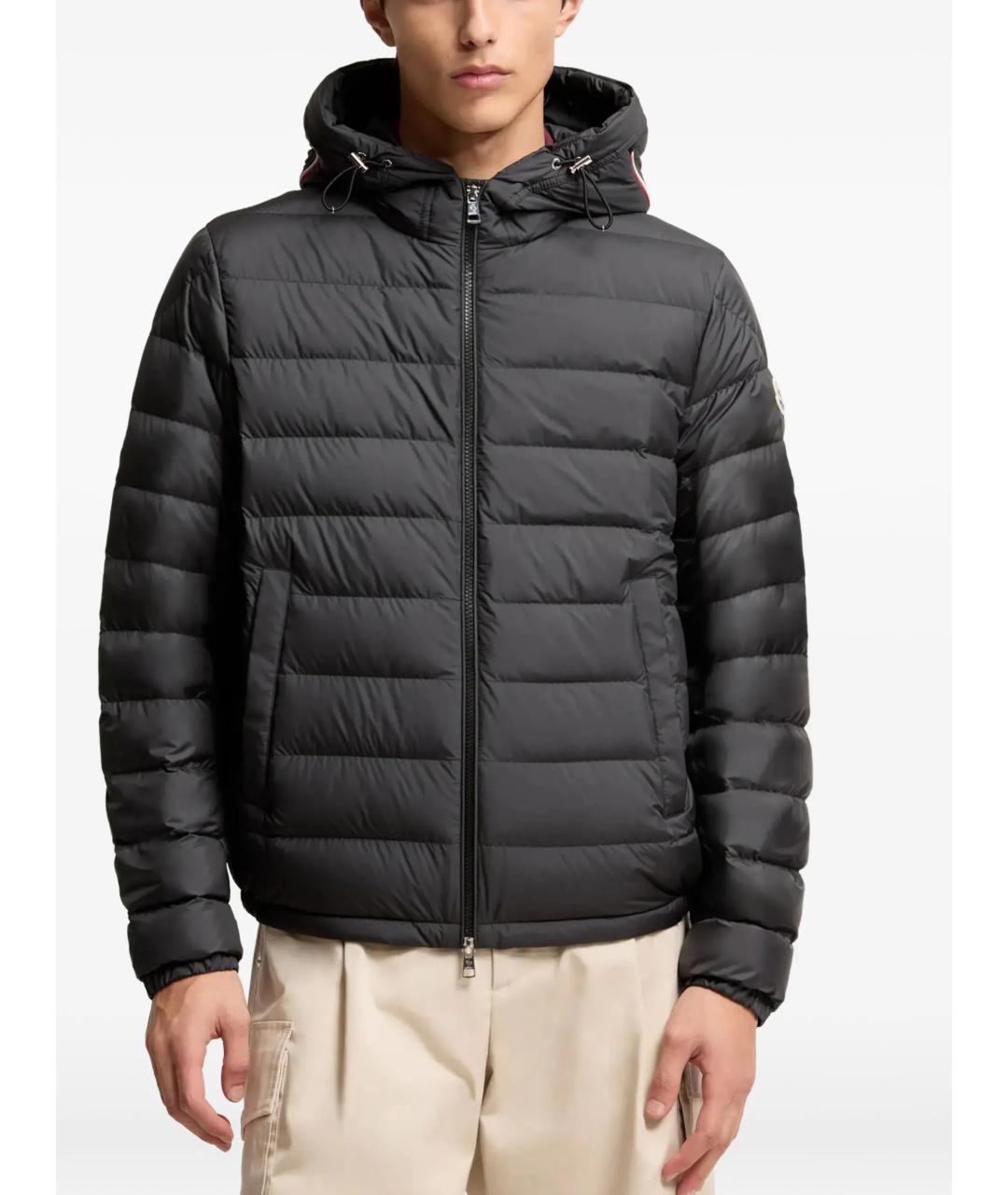 MONCLER Черная полиэстеровая куртка, фото 3