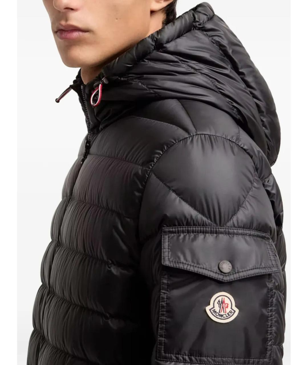 MONCLER Черная полиамидовая куртка, фото 5