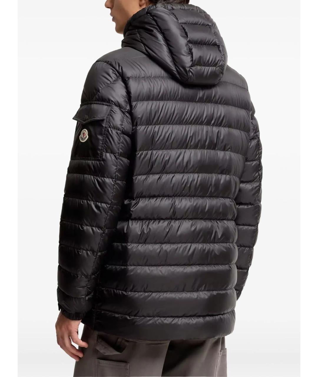 MONCLER Черная полиамидовая куртка, фото 4