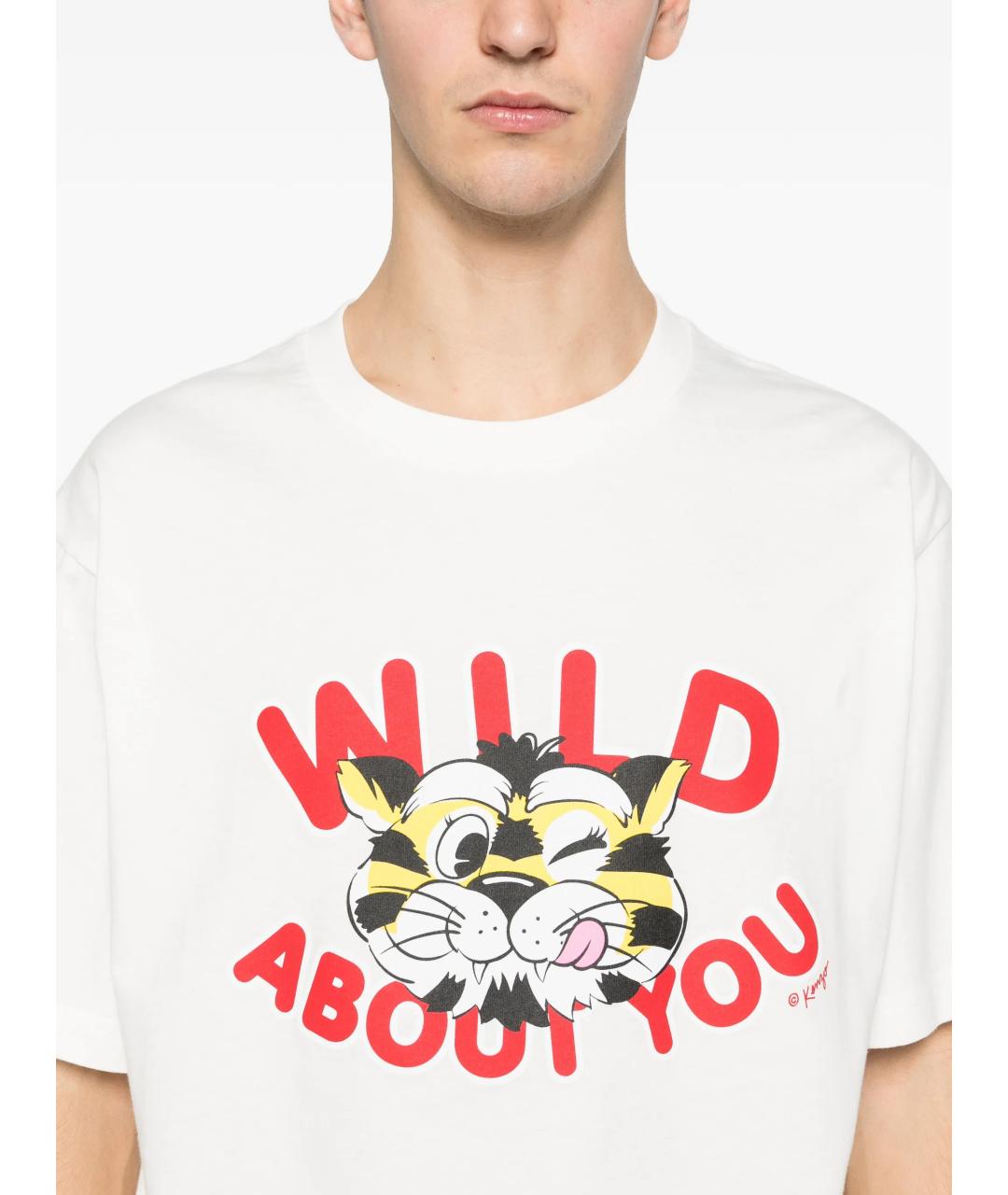 KENZO Белая хлопковая футболка, фото 5