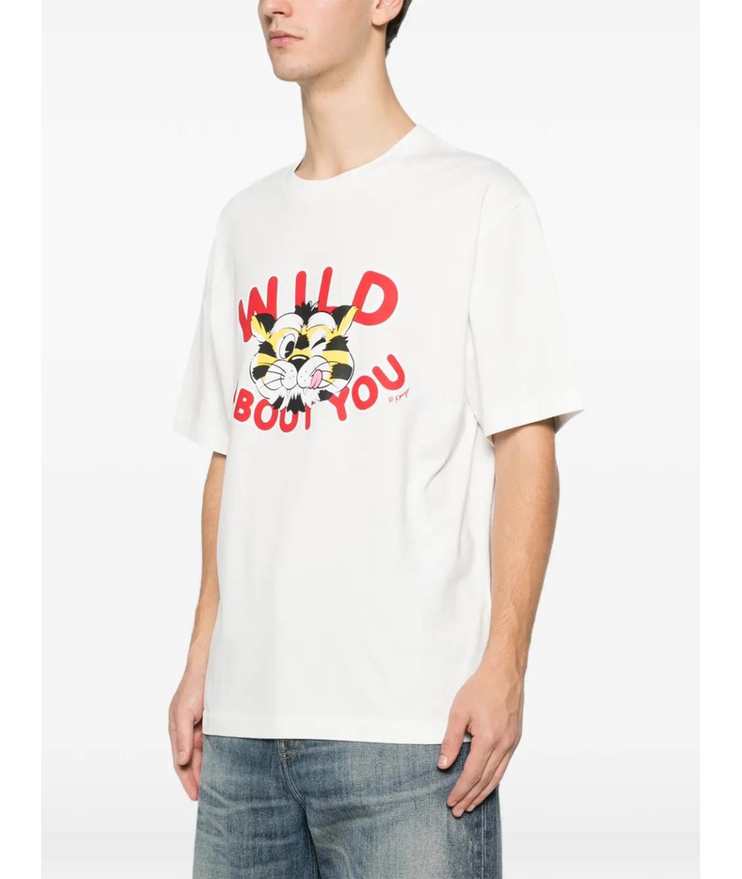 KENZO Белая хлопковая футболка, фото 3