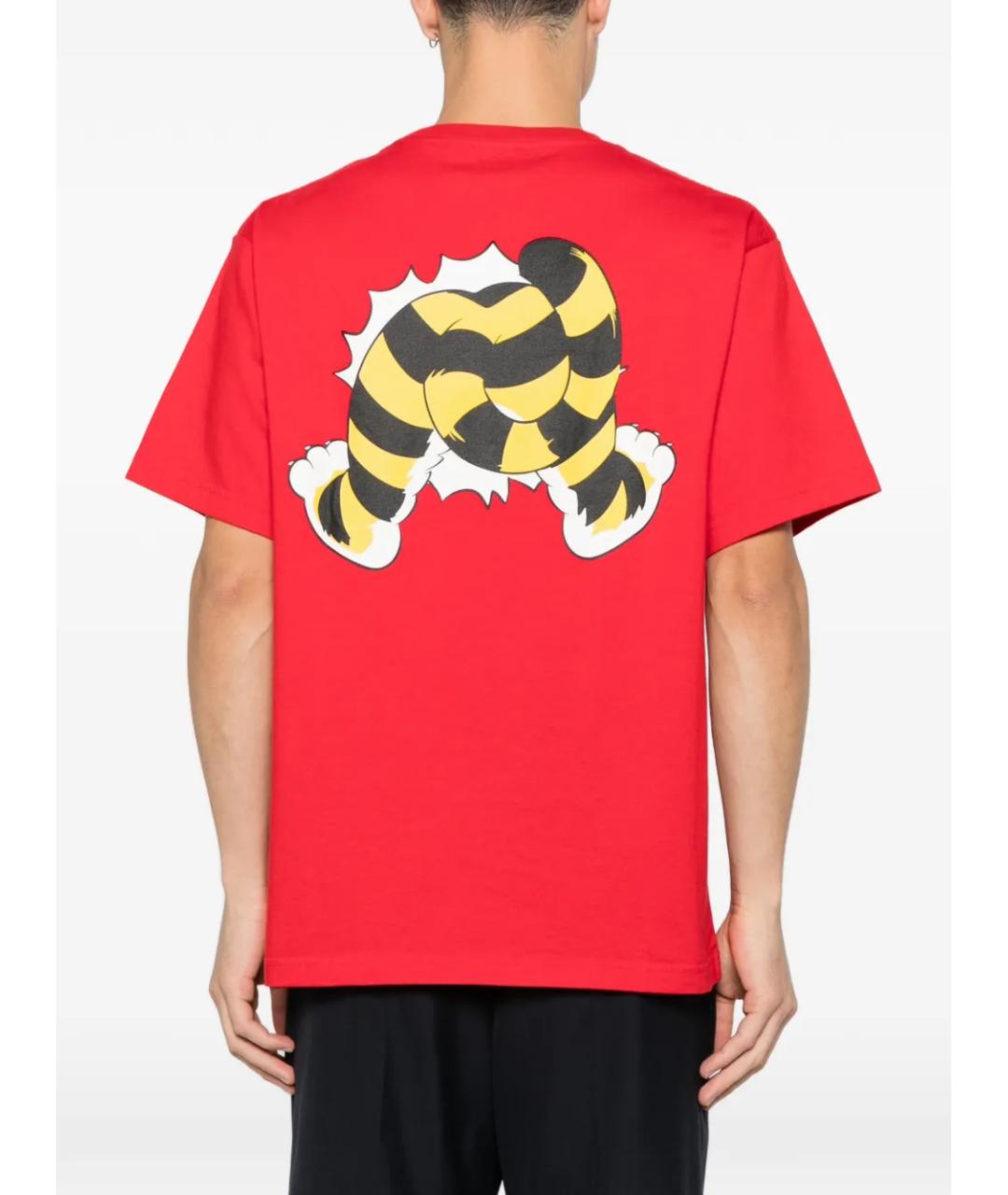 KENZO Красная хлопковая футболка, фото 4