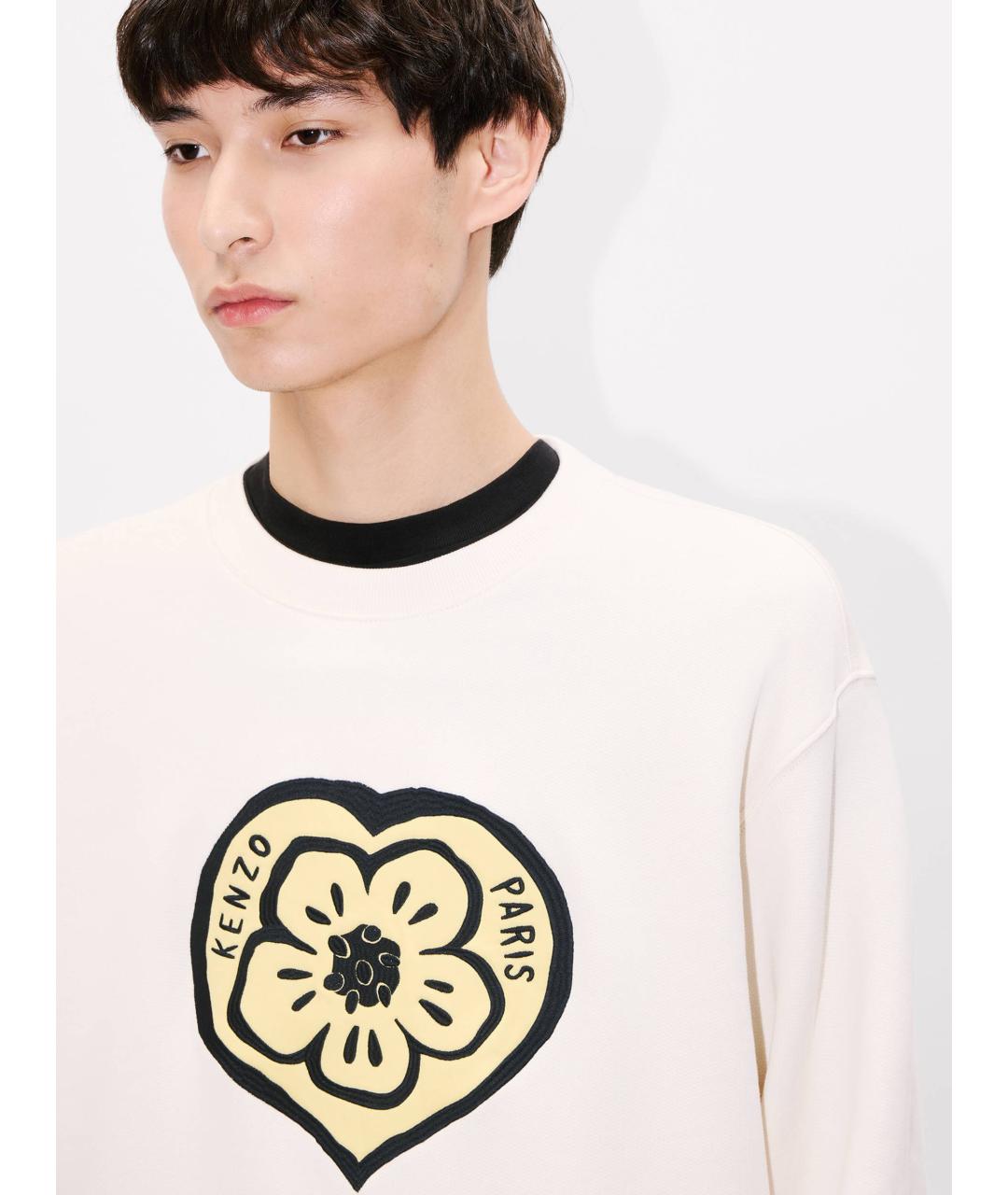 KENZO Белый хлопковый джемпер / свитер, фото 6