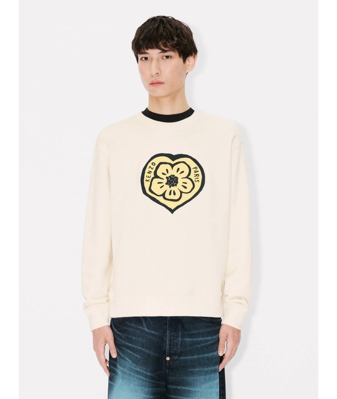 KENZO Белый хлопковый джемпер / свитер, фото 3