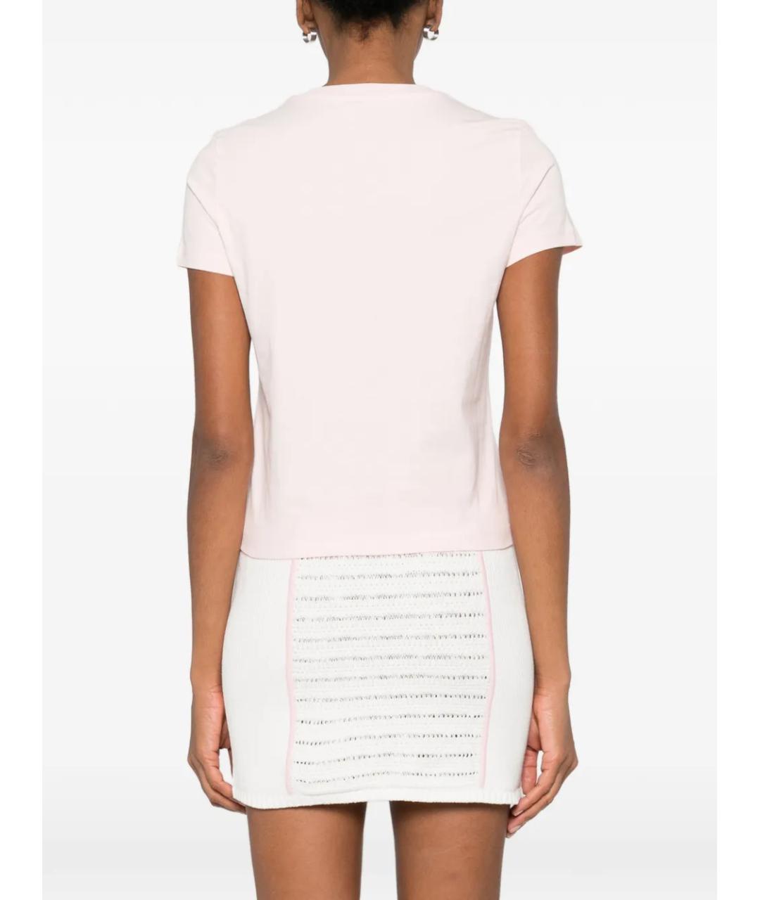 CASABLANCA Розовая хлопковая футболка, фото 4