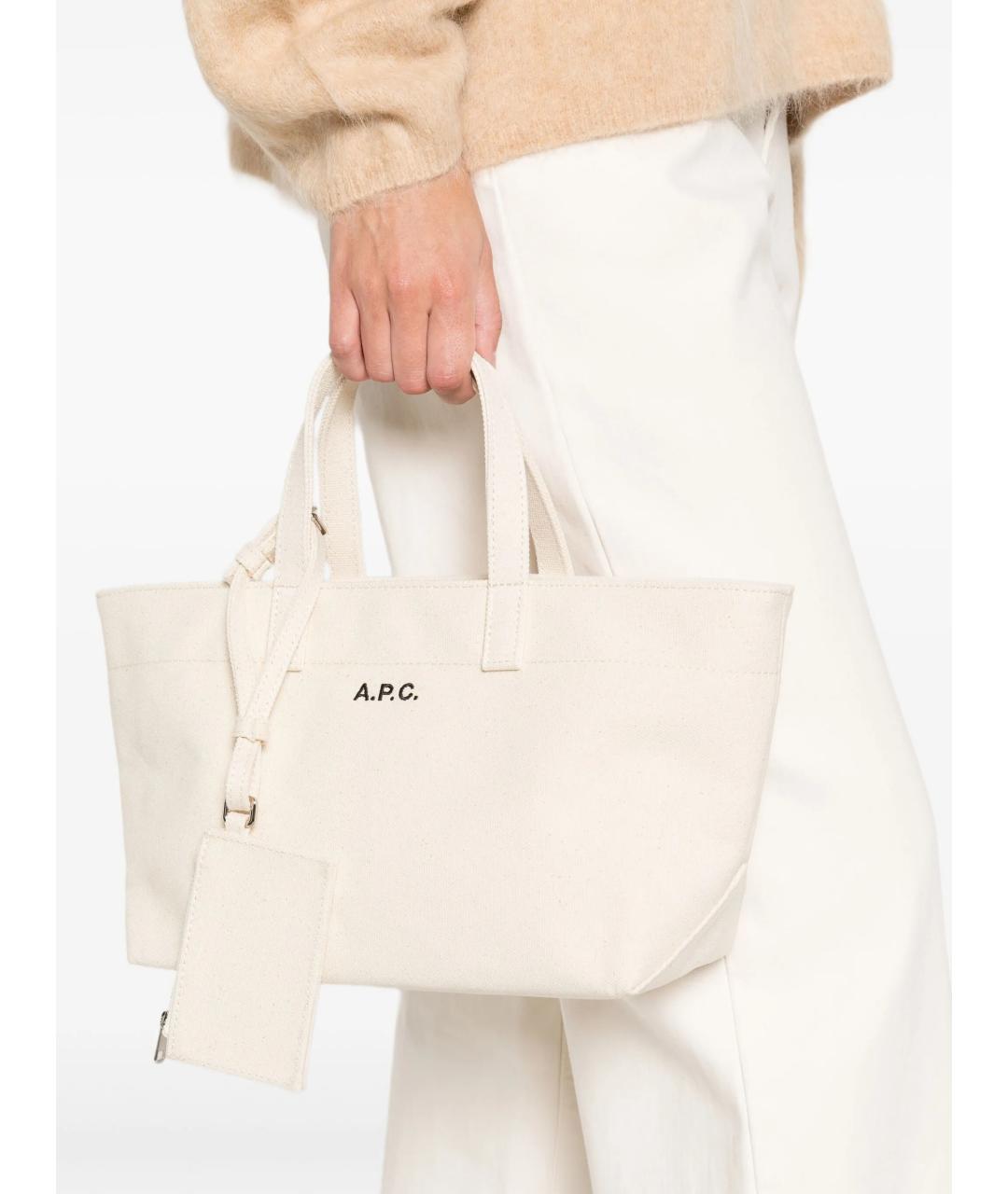 A.P.C. Бежевая сумка тоут, фото 2