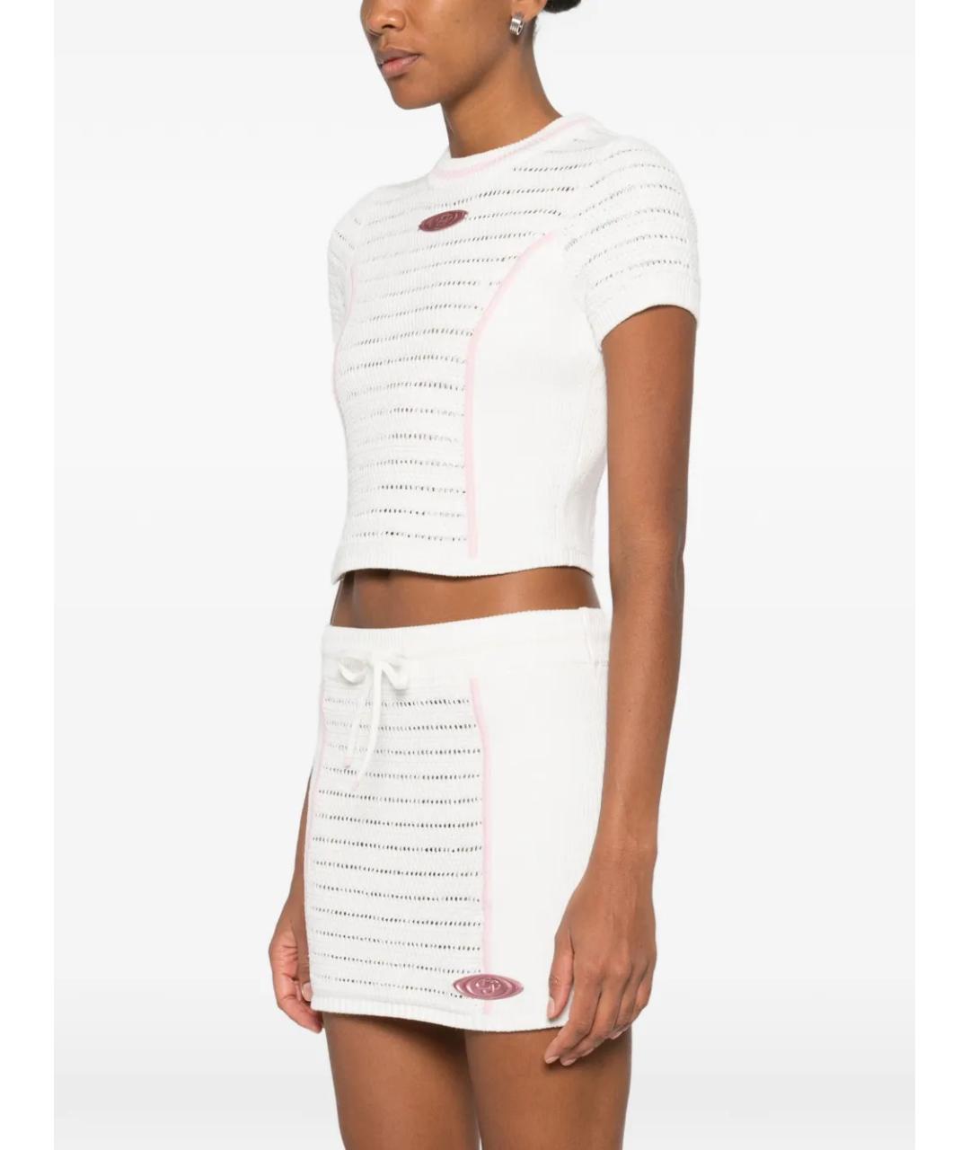 CASABLANCA Белая хлопковая футболка, фото 3