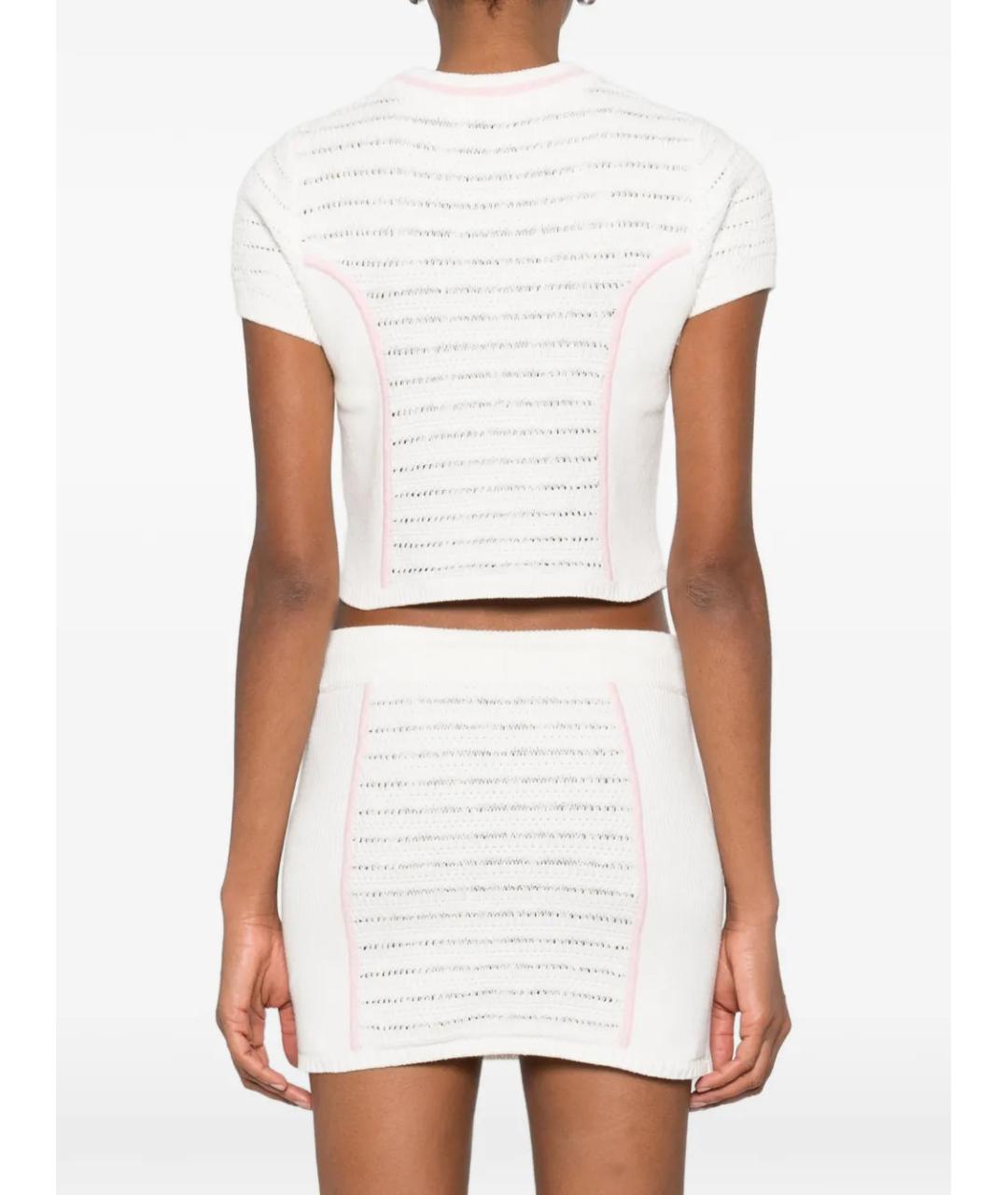 CASABLANCA Белая хлопковая футболка, фото 4