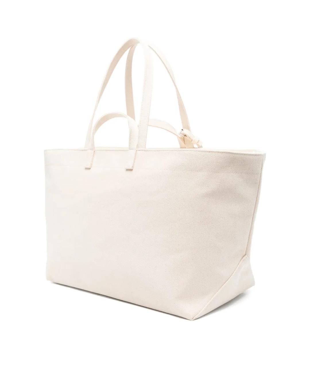 A.P.C. Белая тканевая сумка тоут, фото 3