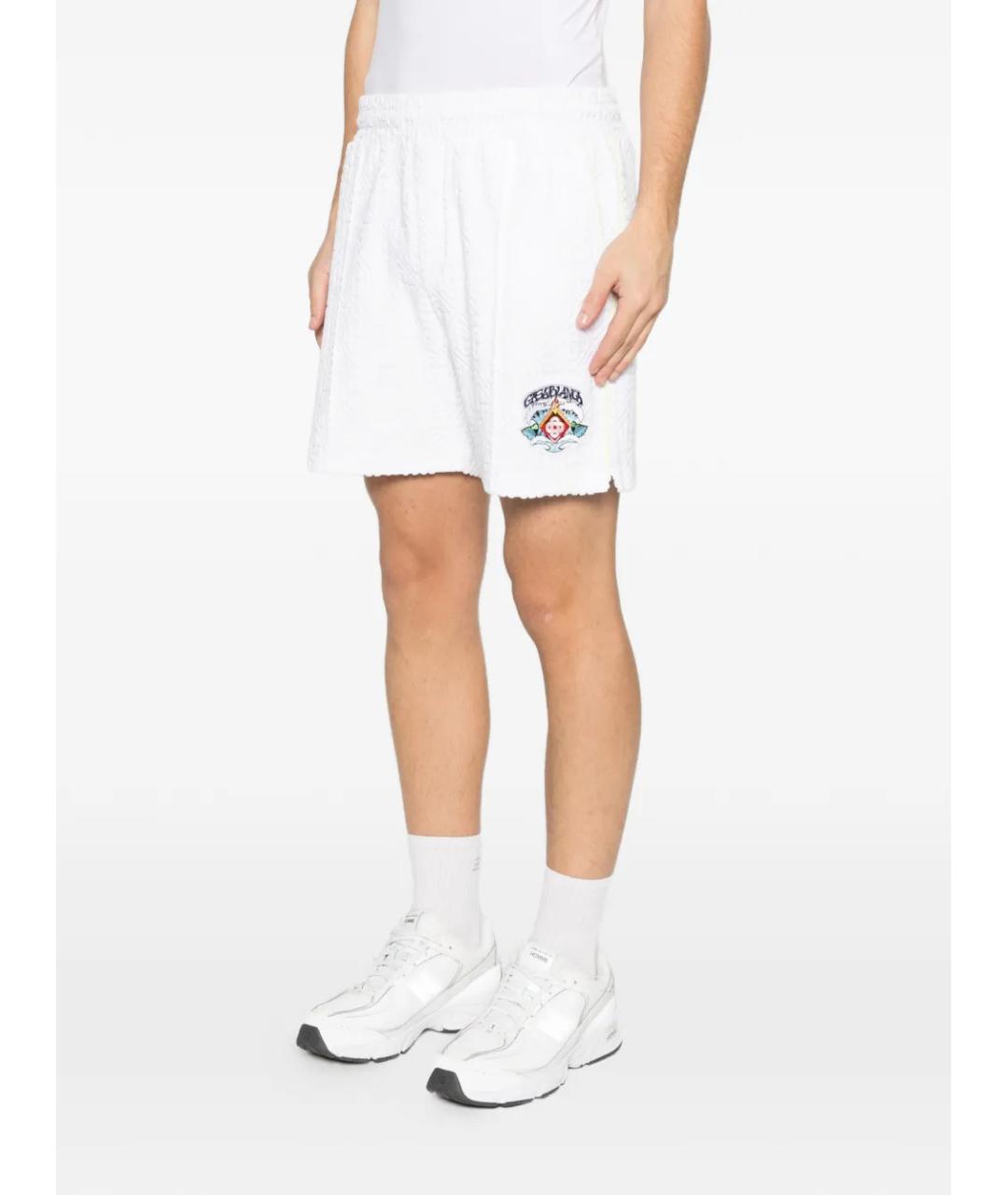 CASABLANCA Белые хлопковые шорты, фото 3