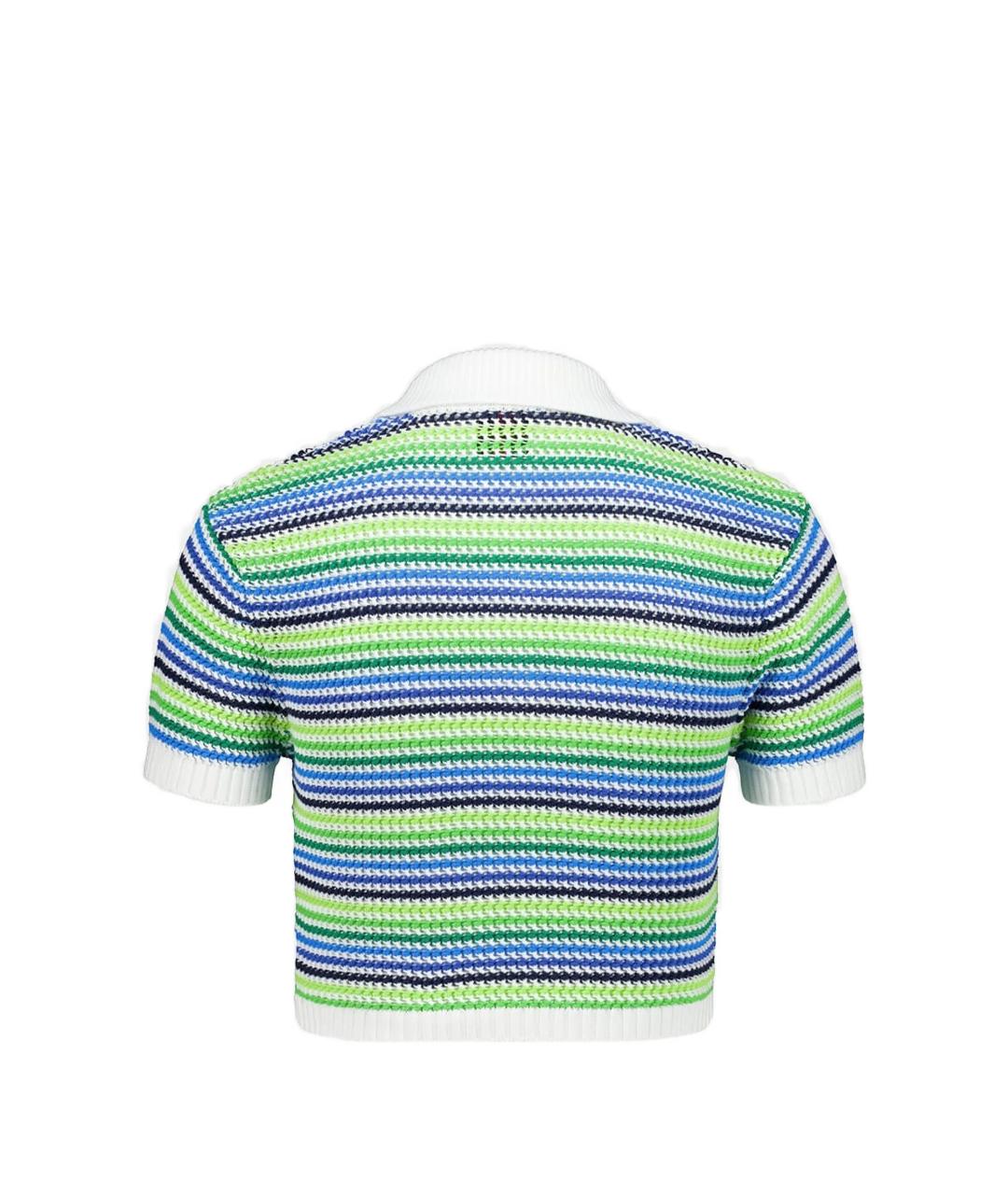 CASABLANCA Зеленая хлопковая футболка, фото 2