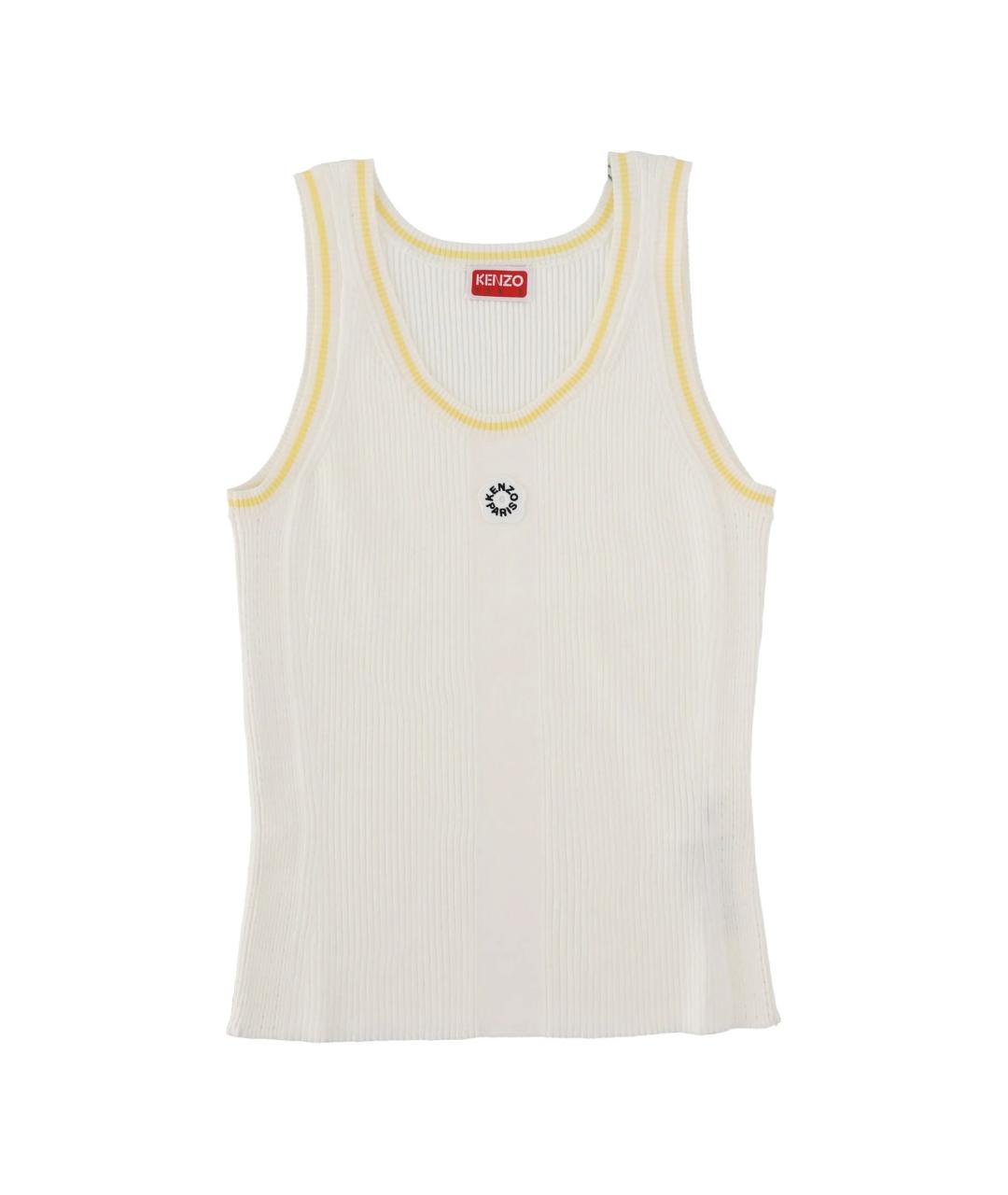 KENZO Белая вискозная майка, фото 1